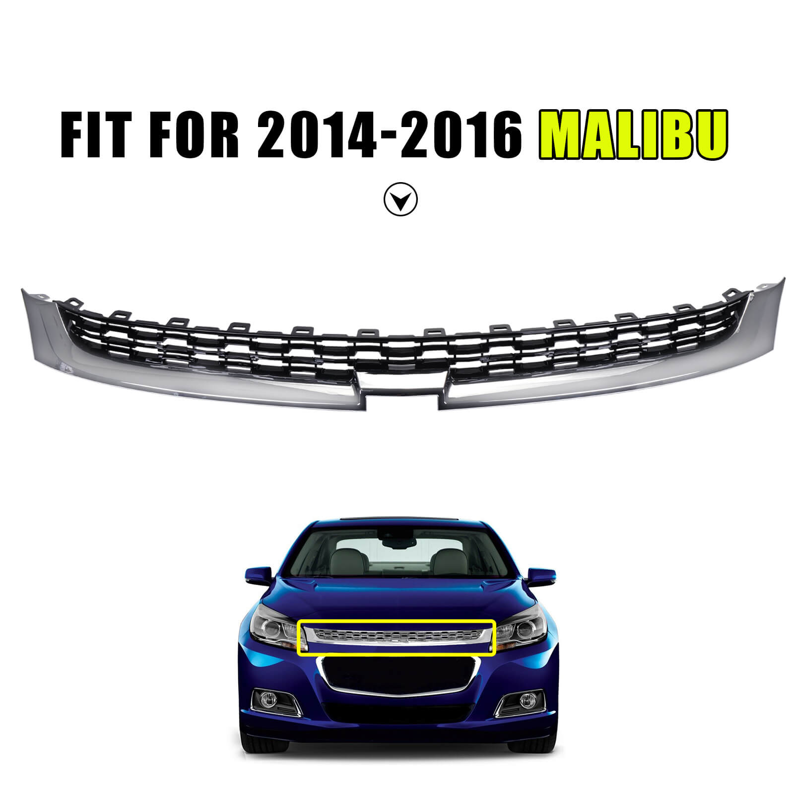Front Bumper Grille For Chevrolet Malibu 2014-2015 - BCBMALL