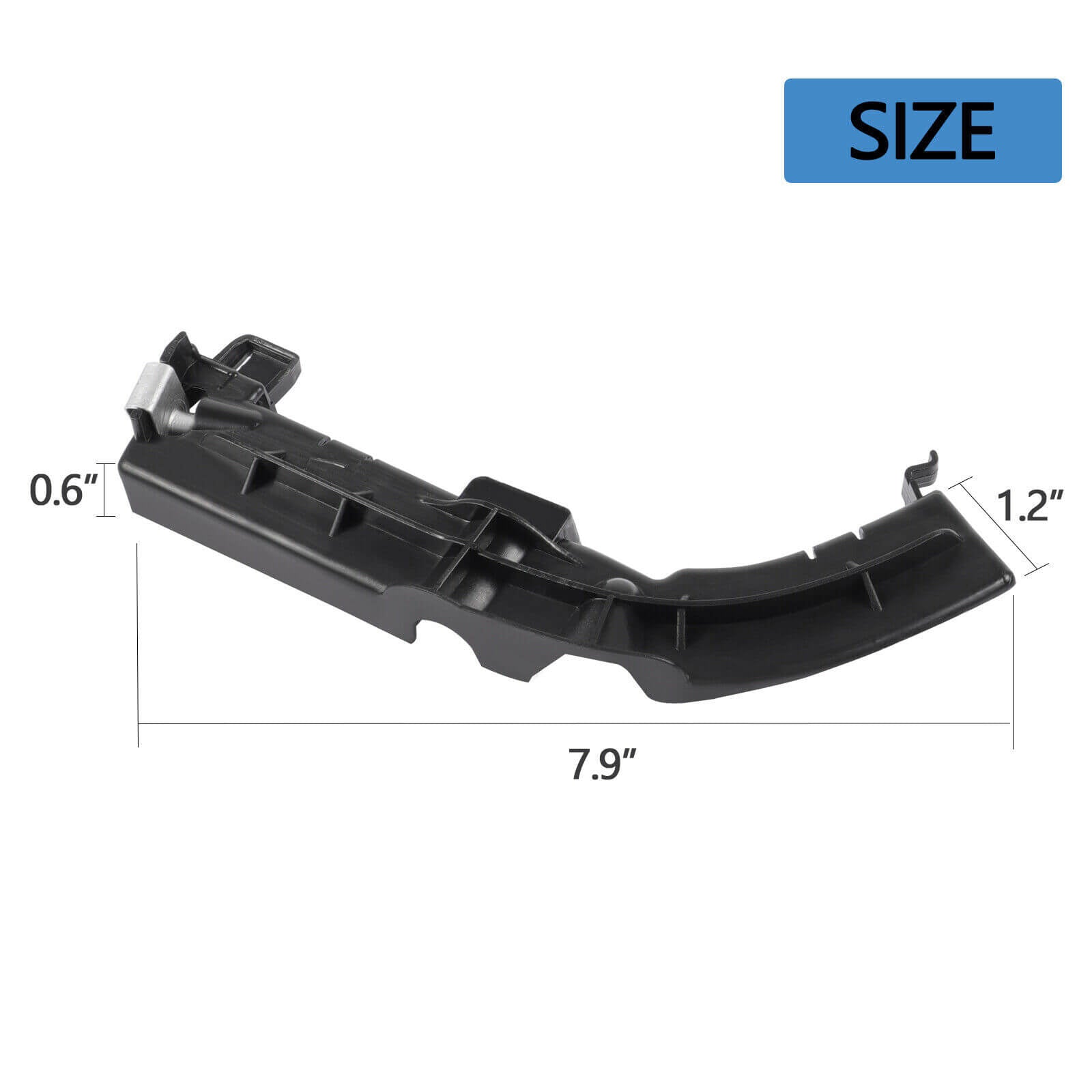 size of Front Bumper Support Bracket for Dodge Challenger 08-21