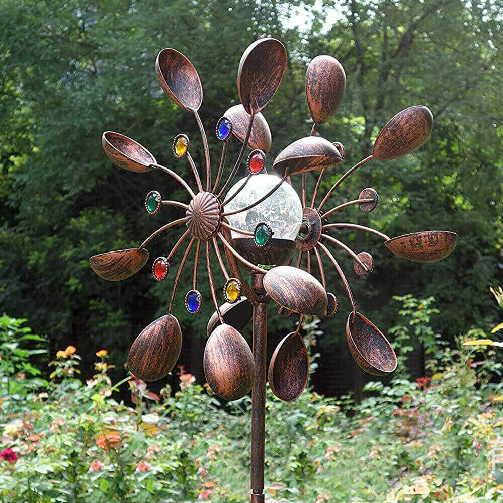 display of solar light Garden Wind Spinner Lawn Ornament Windmill
