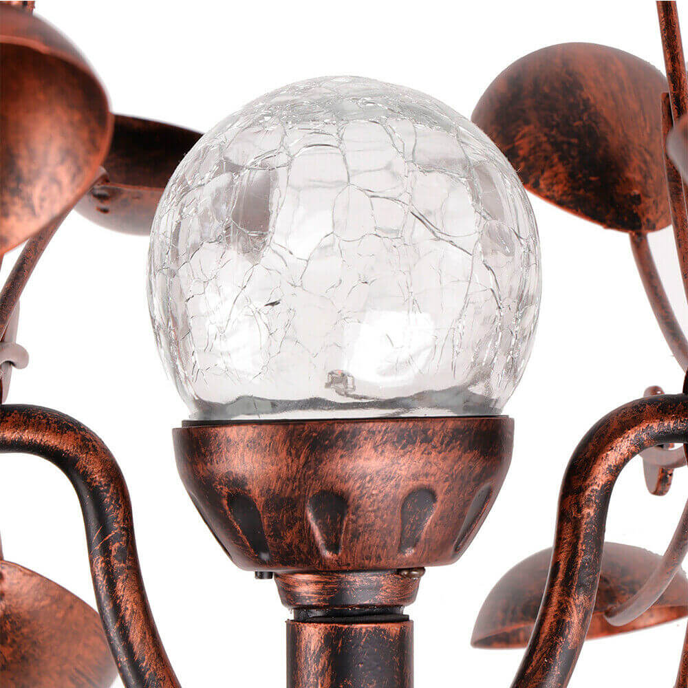 detail of solar light Garden Wind Spinner Lawn Ornament Windmill