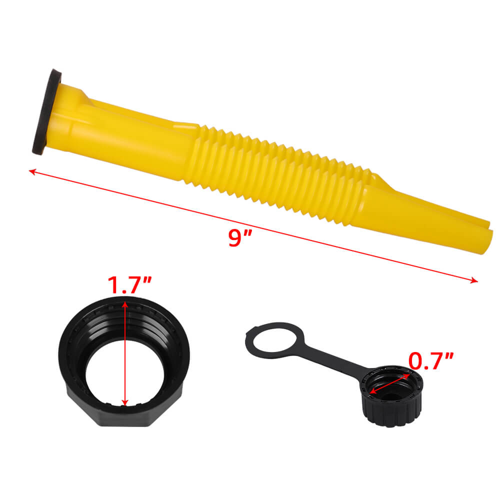 The size of the gas can spout and vent kit