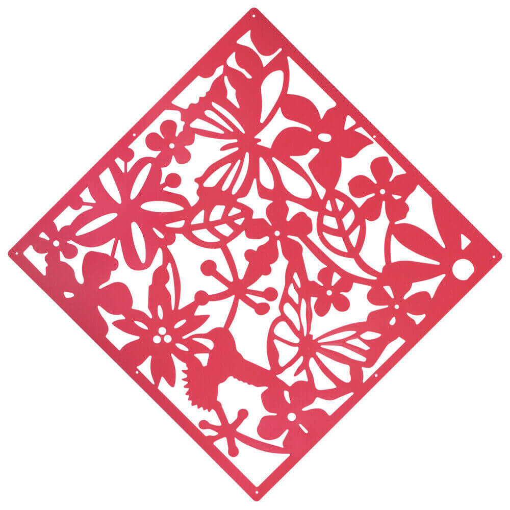 Hanging Room Divider Screen red