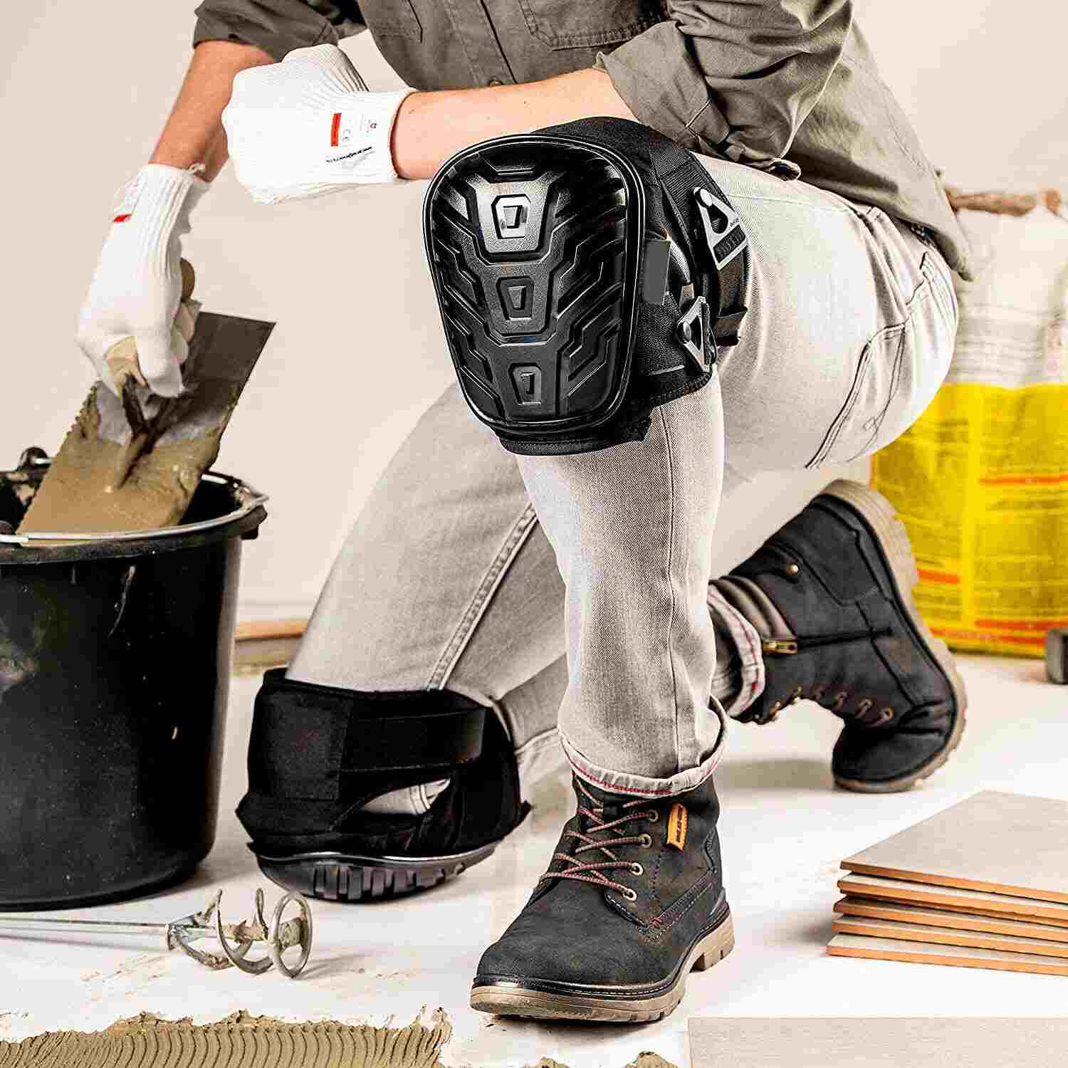 Showing of Construction Anti-slip Knee Pads, 2 Pcs