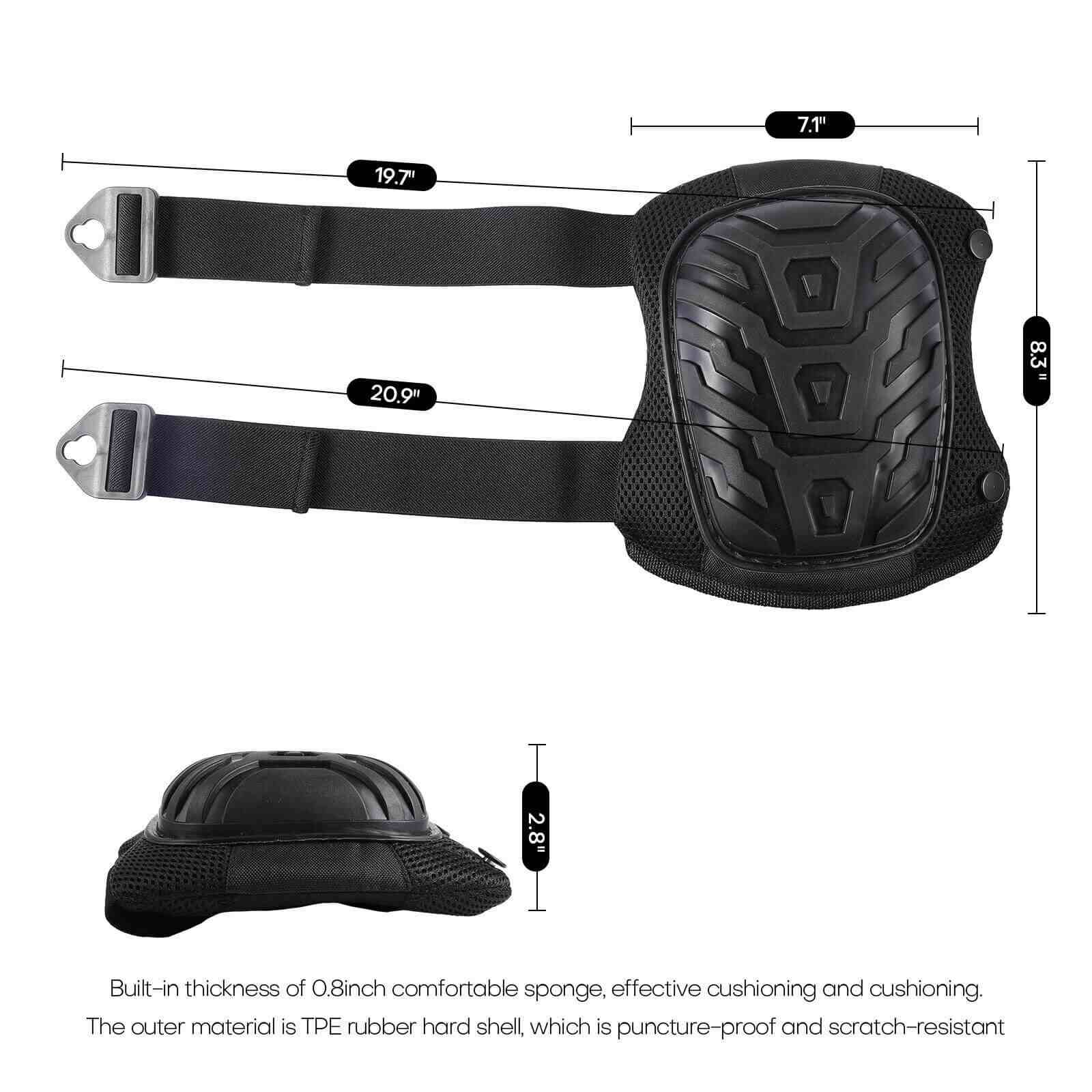 Size of Construction Anti-slip Knee Pads, 2 Pcs