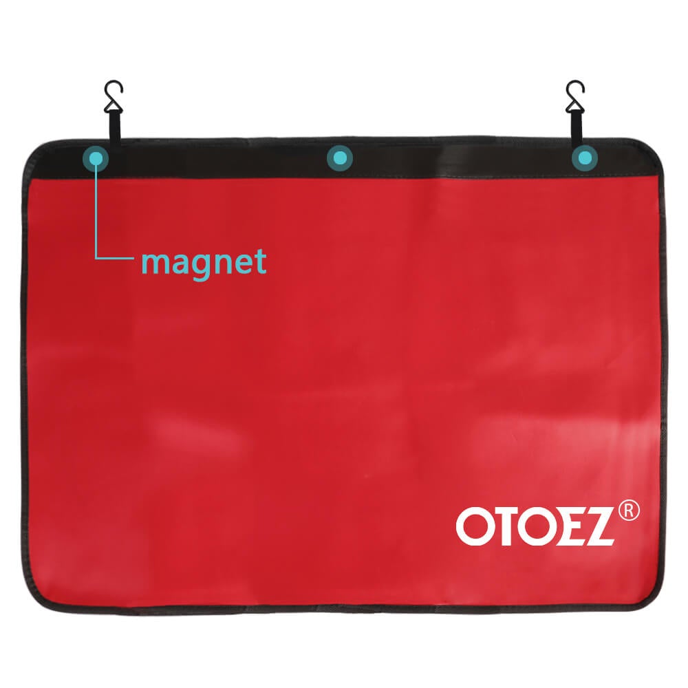 display of Heavy Duty Magnetic Fender Cover Protector Pad Mat