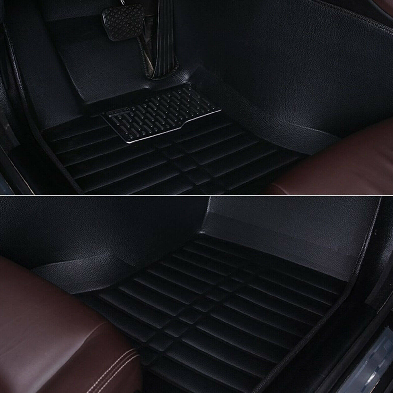 Real application of the Heavy Duty PU Leather Car Floor Mat