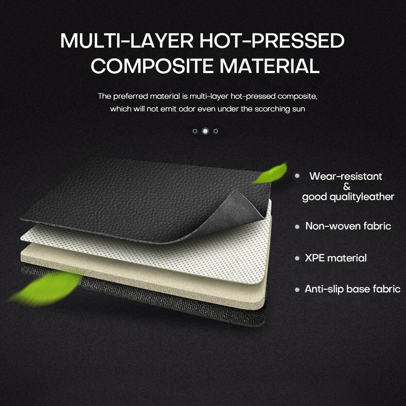Multi-layer Heavy Duty PU Leather Car Floor Mat