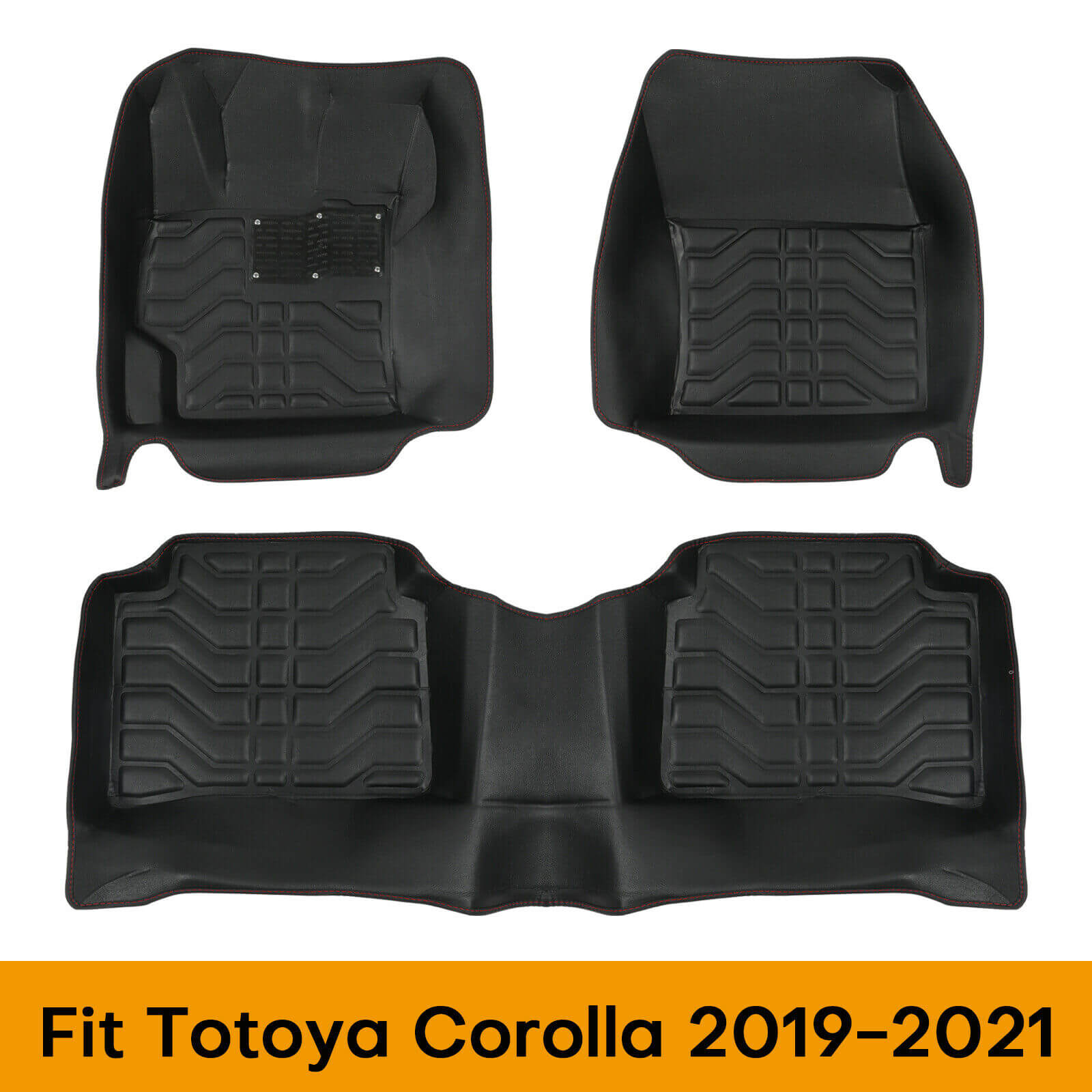 Heavy Duty PU Leather Car Floor Mat for Totoya Corolla 2019-2021