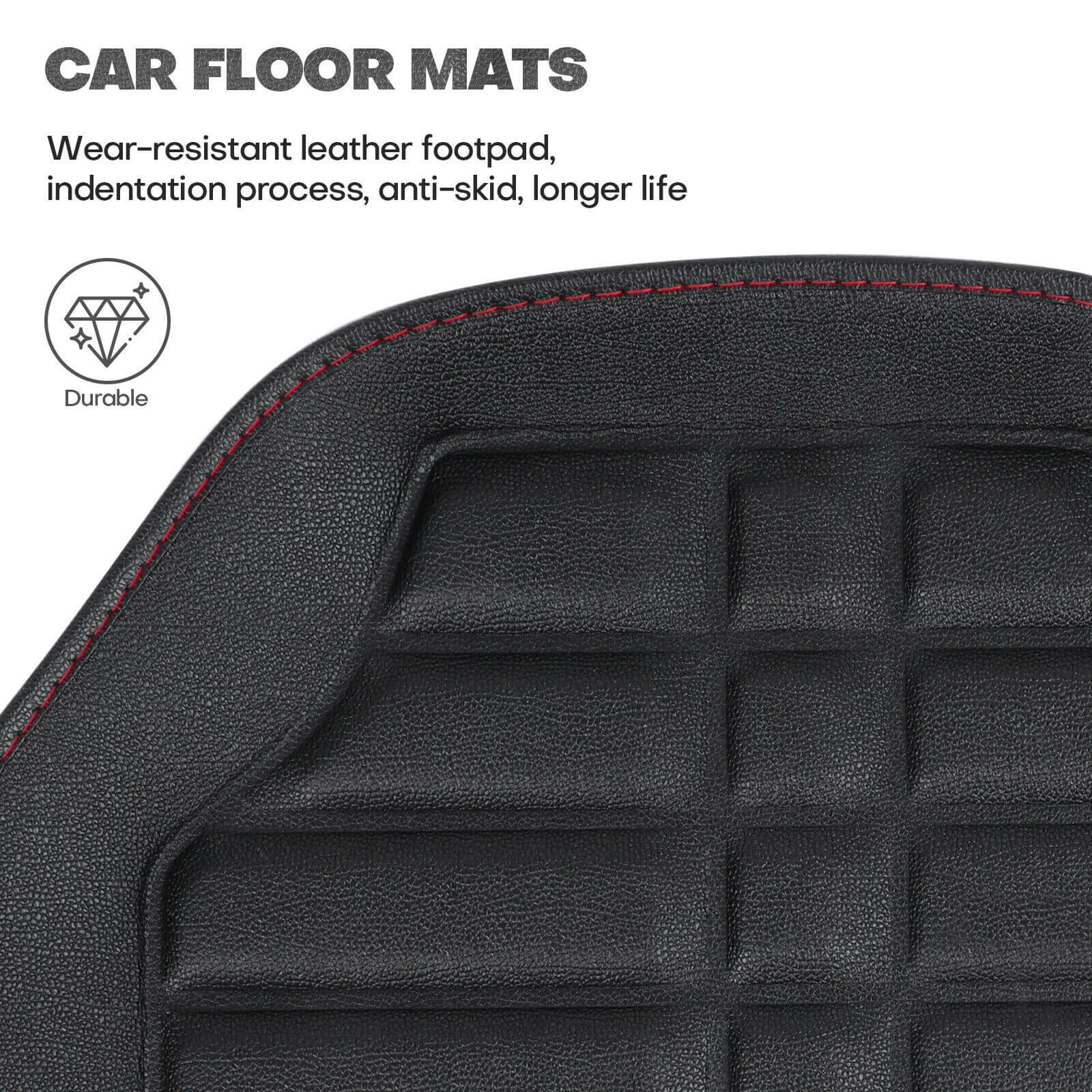 Great quality of the Heavy Duty PU Leather Car Floor Mat