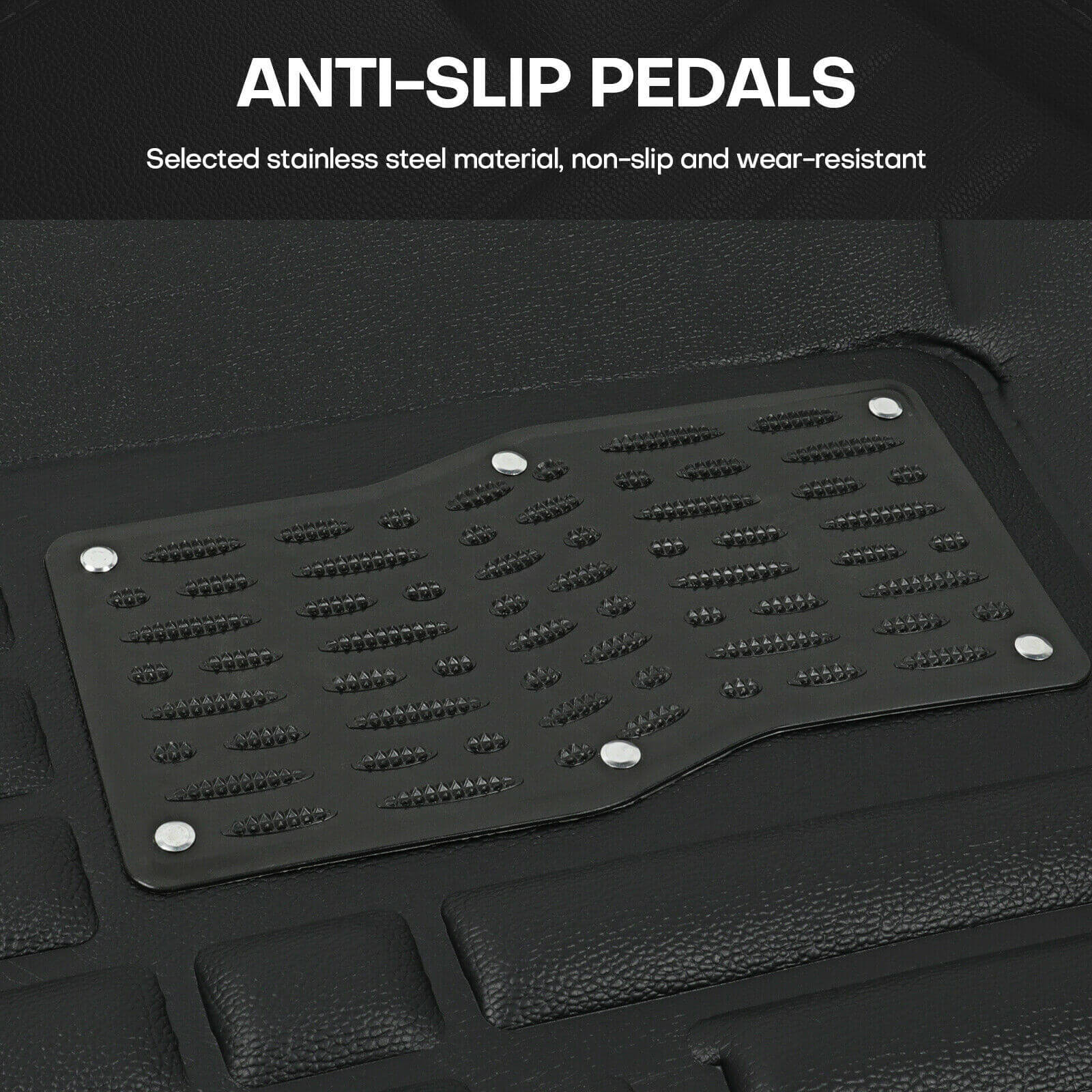 Anti-slip pedals of the Heavy Duty PU Leather Car Floor Mat