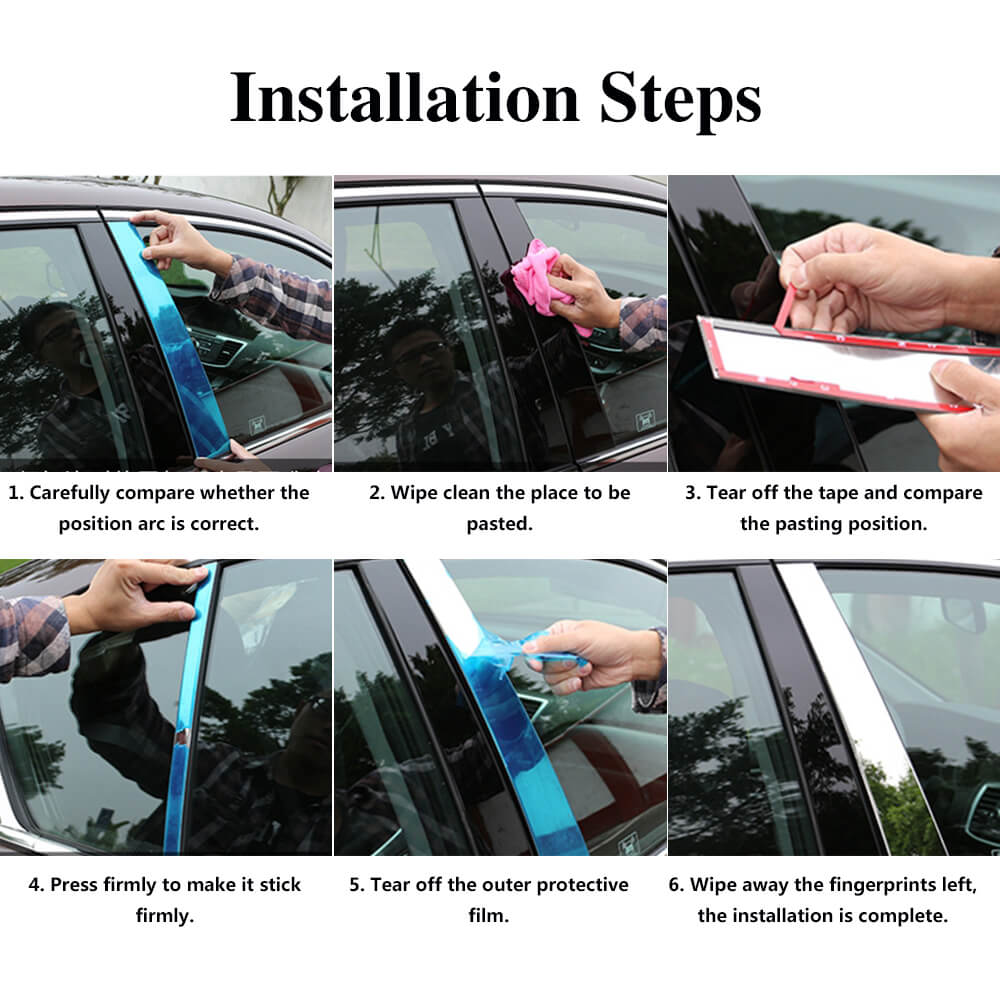 Installation steps of the Honda pillar post trim cover