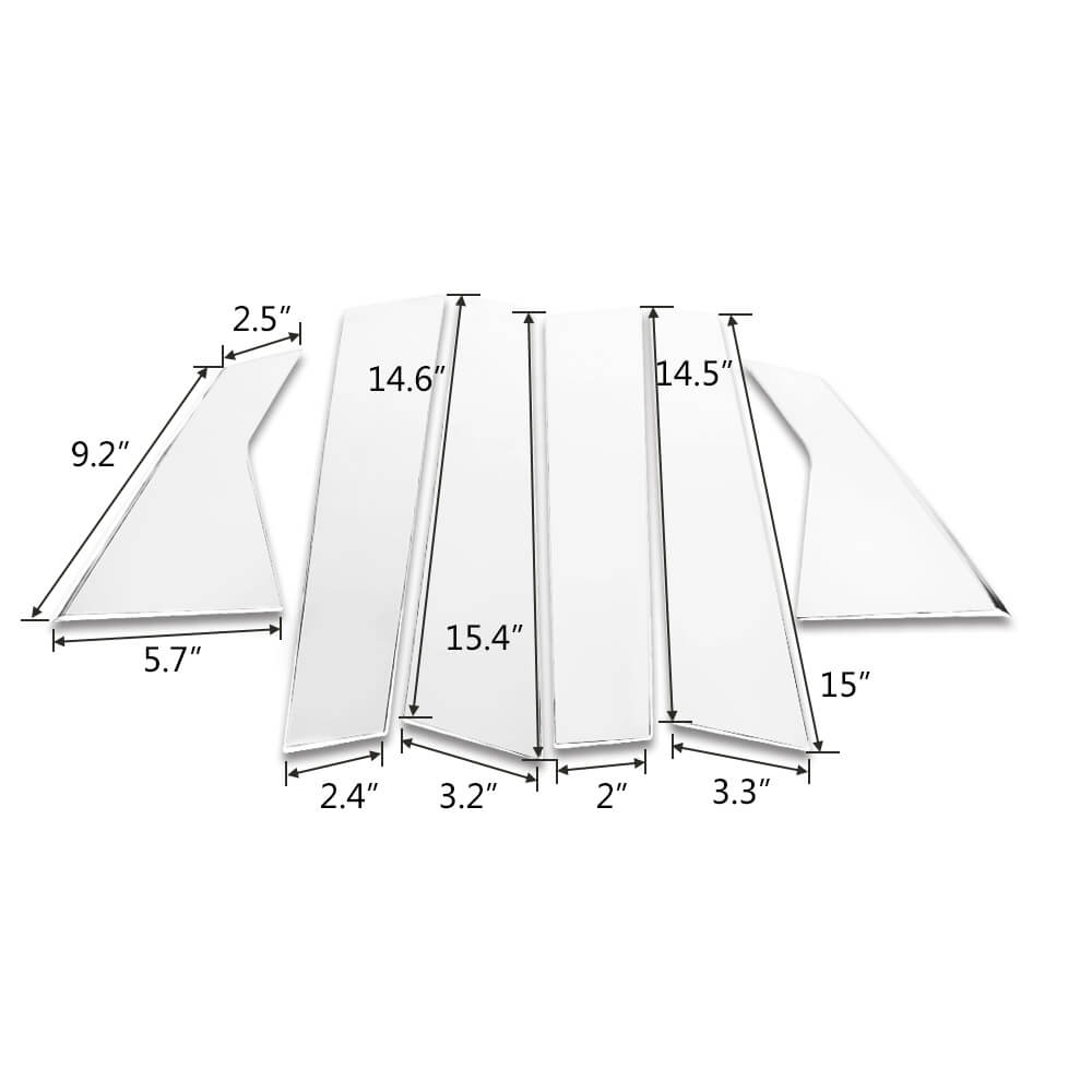 The size of the Honda pillar post trim cover