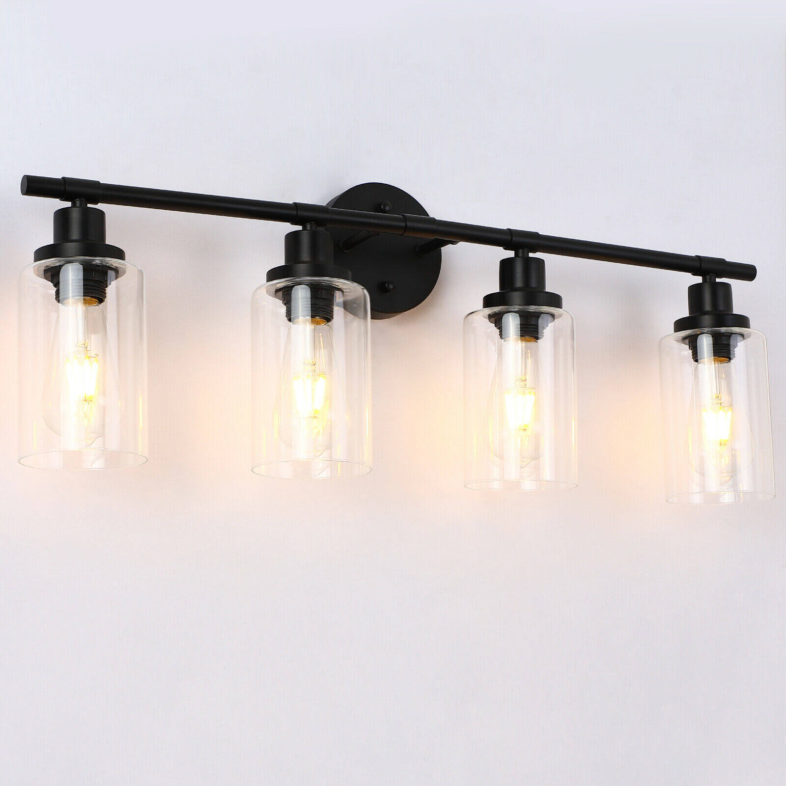 Industrial Glass Wall Light 4 lights