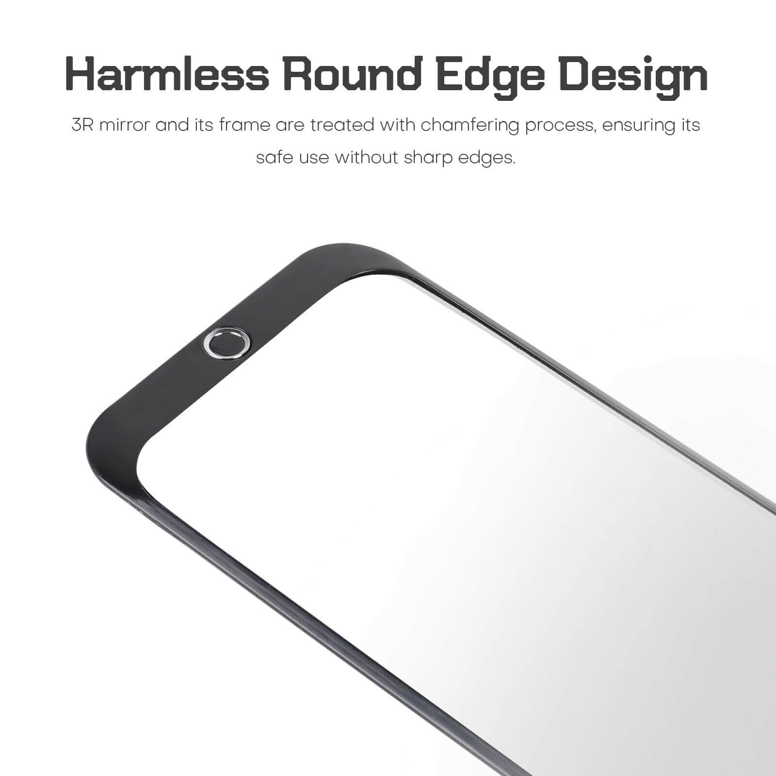 12" Interior Rear View Mirror edge detail