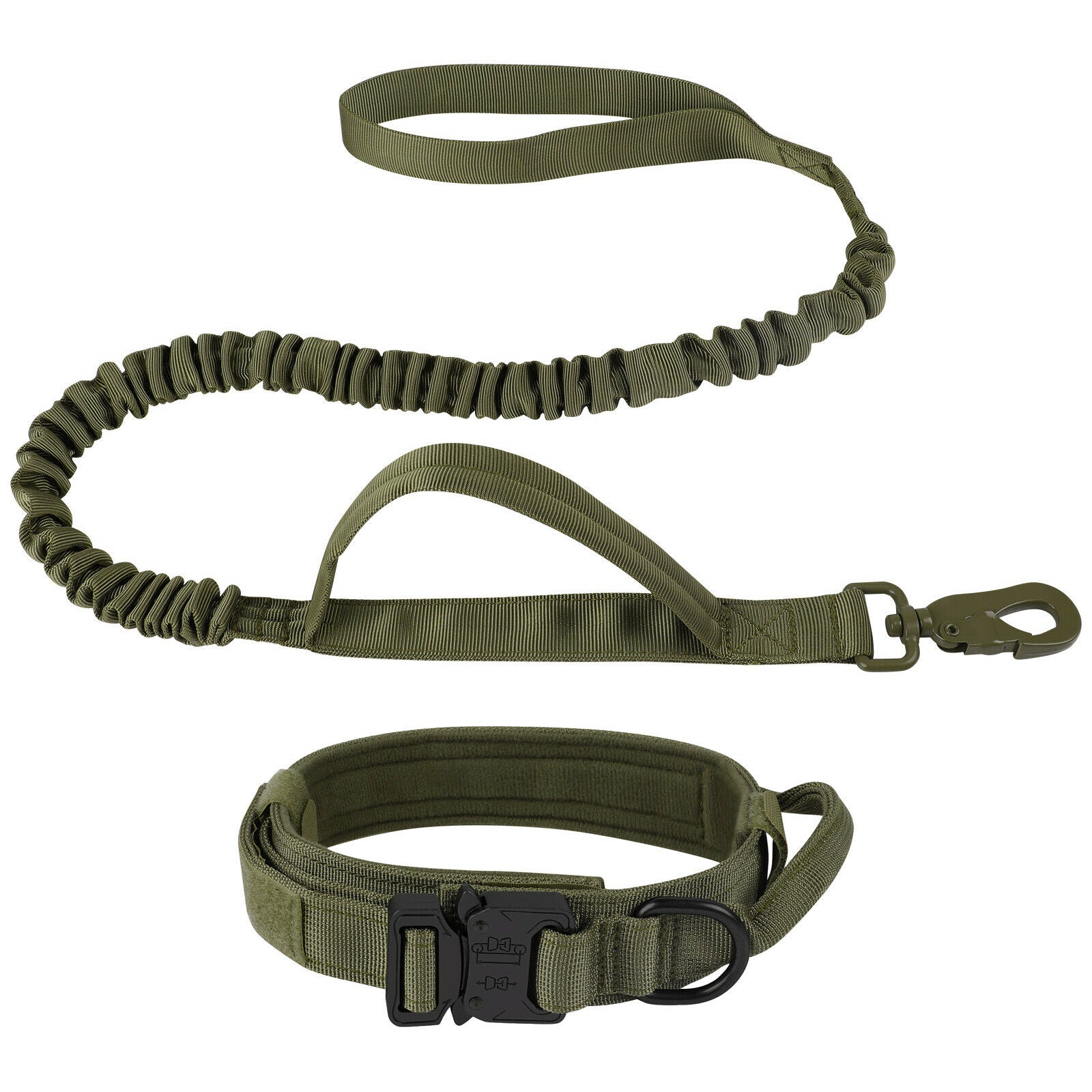K9 Dog Tactical Collar Leash green