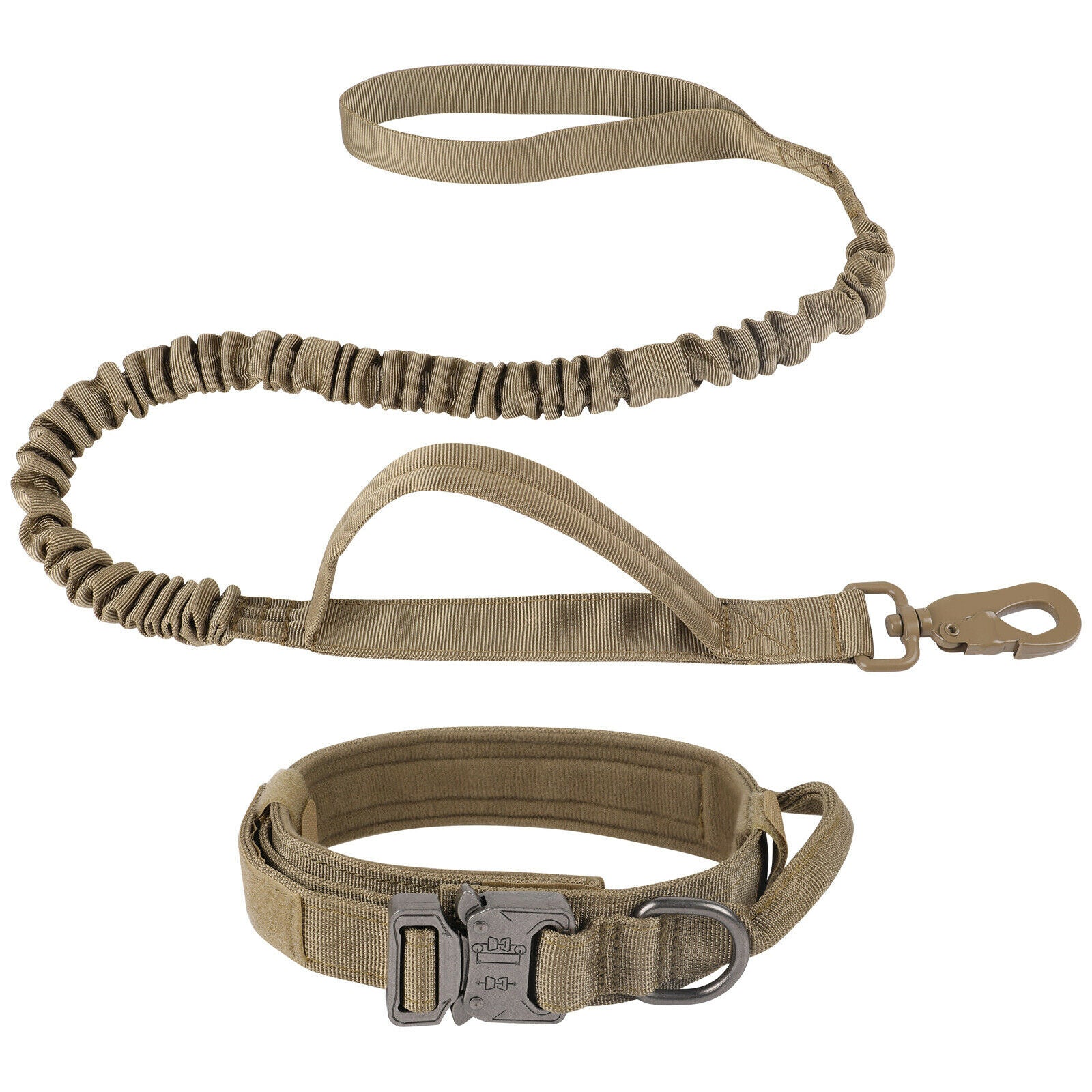 K9 Dog Tactical Collar Leash brown