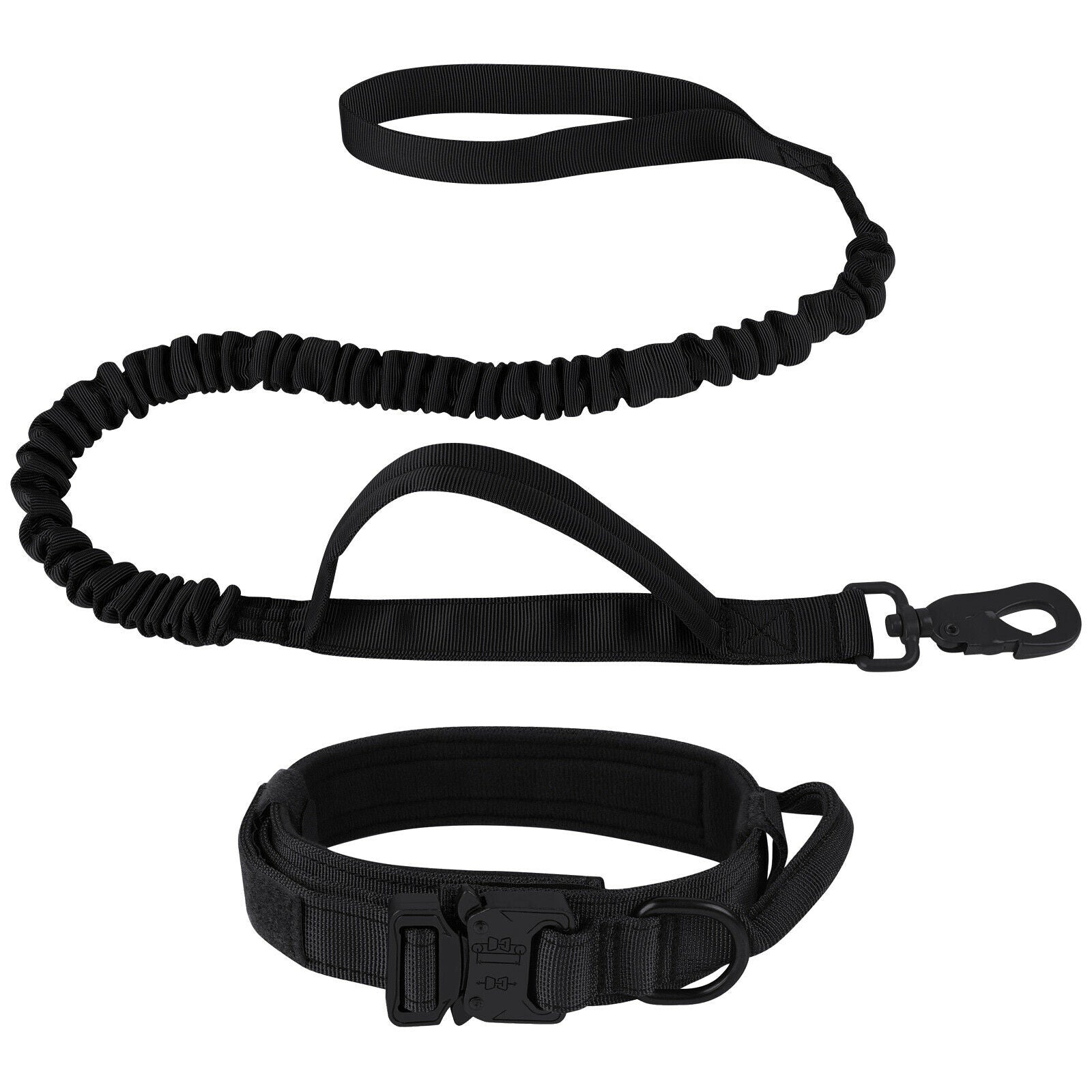 K9 Dog Tactical Collar Leash black