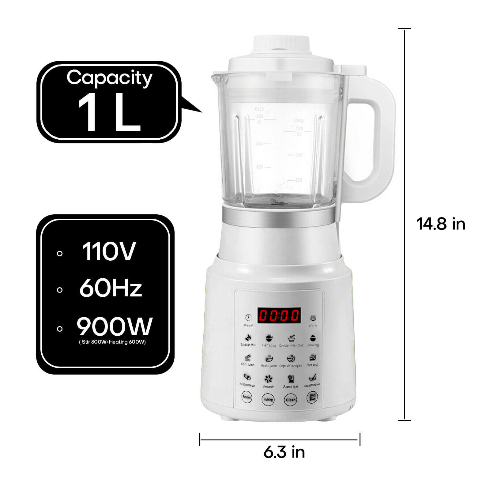 Kitchen Blender Mixer size
