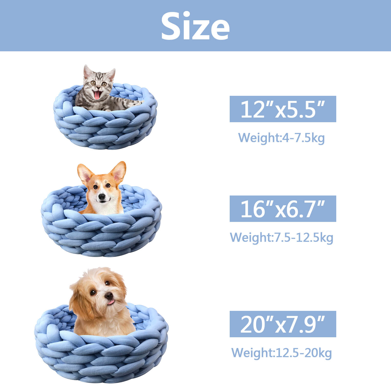 Knitting Cotton Pet Bed - BCBMALL