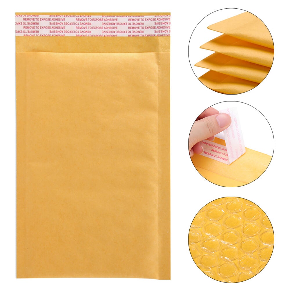 Kraft Bubble Mailers, Yellow Padded Envelope - BCBMALL