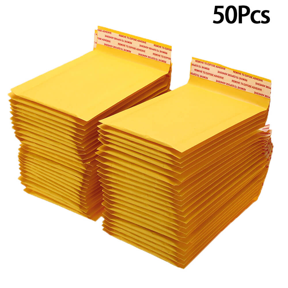 Kraft Bubble Mailers, Yellow Padded Envelope - BCBMALL