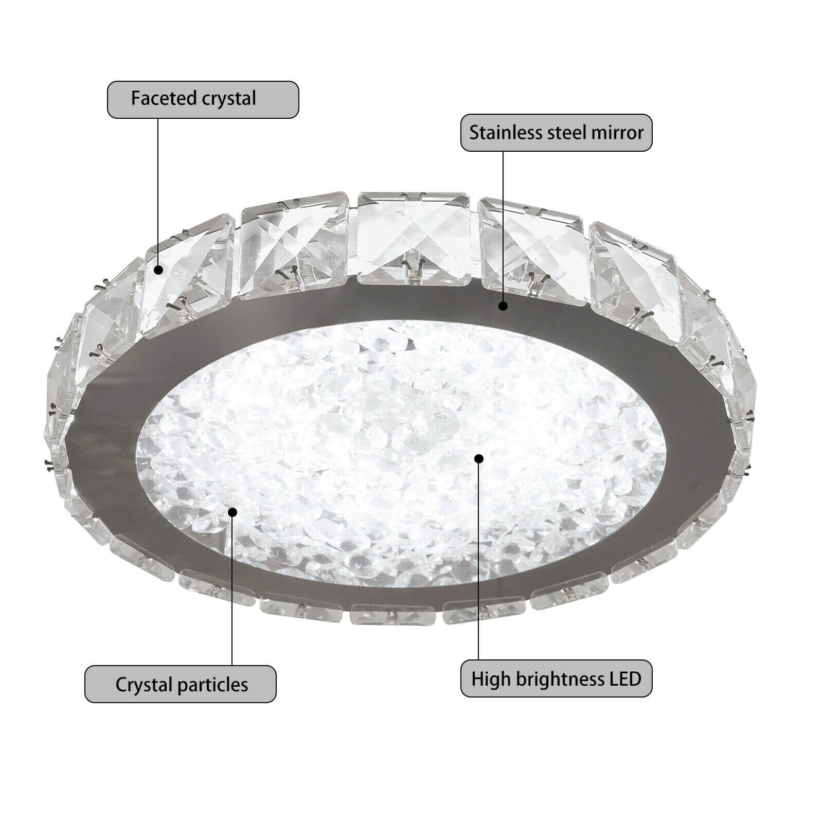 K9 Crystal Ceiling Light detail