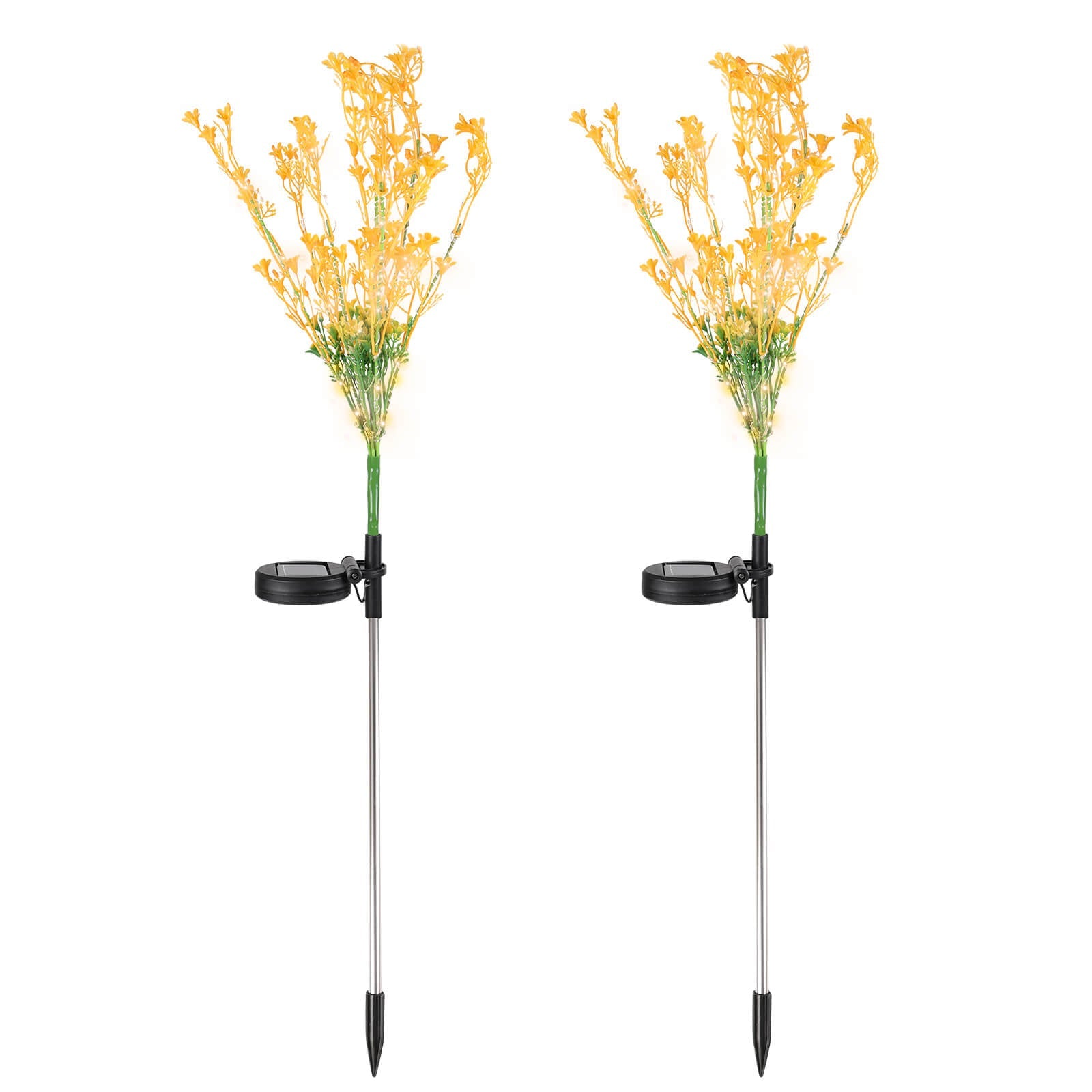 LED Solar Flower Light, 2 Pcs - BCBMALL