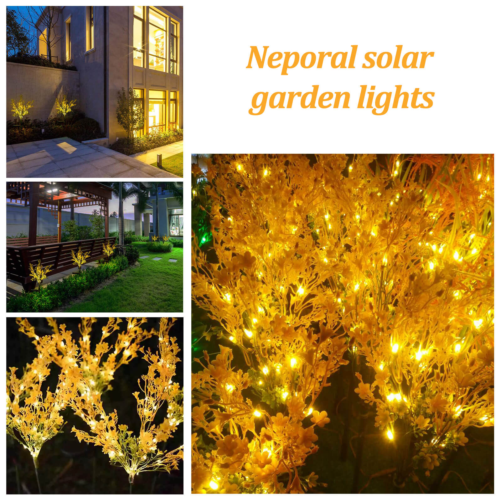 LED Solar Flower Light, 2 Pcs - BCBMALL