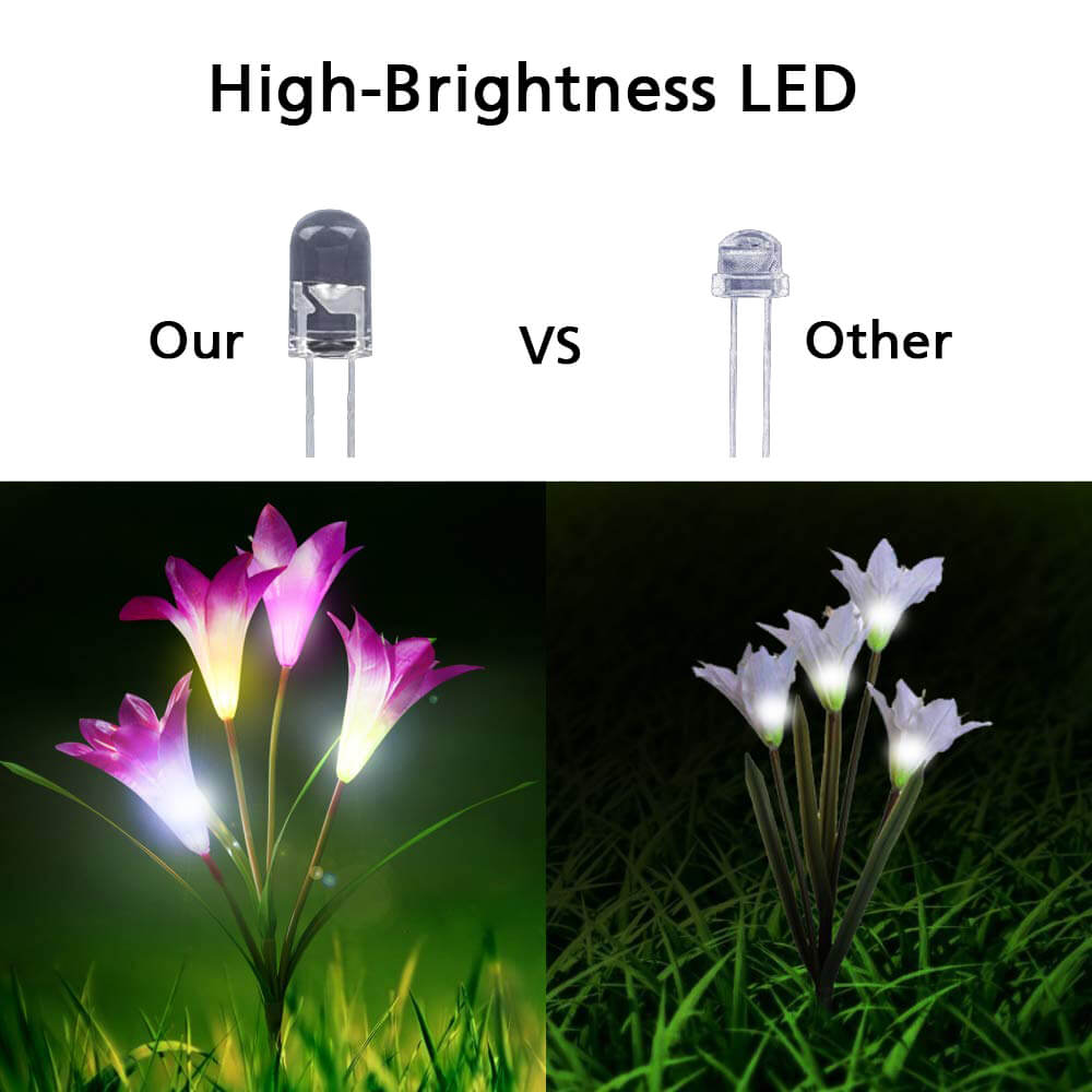 LED Solar Powered Lights Lily Flower Light - BCBMALL