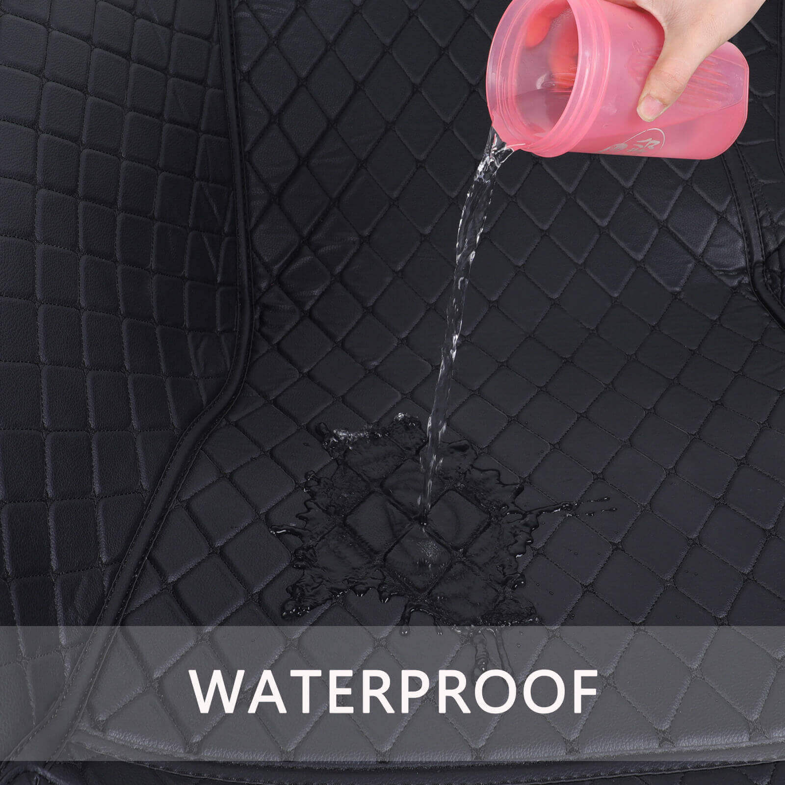 waterproof Leather Car Floor Mat, Front Rear Liner Full Set Fit