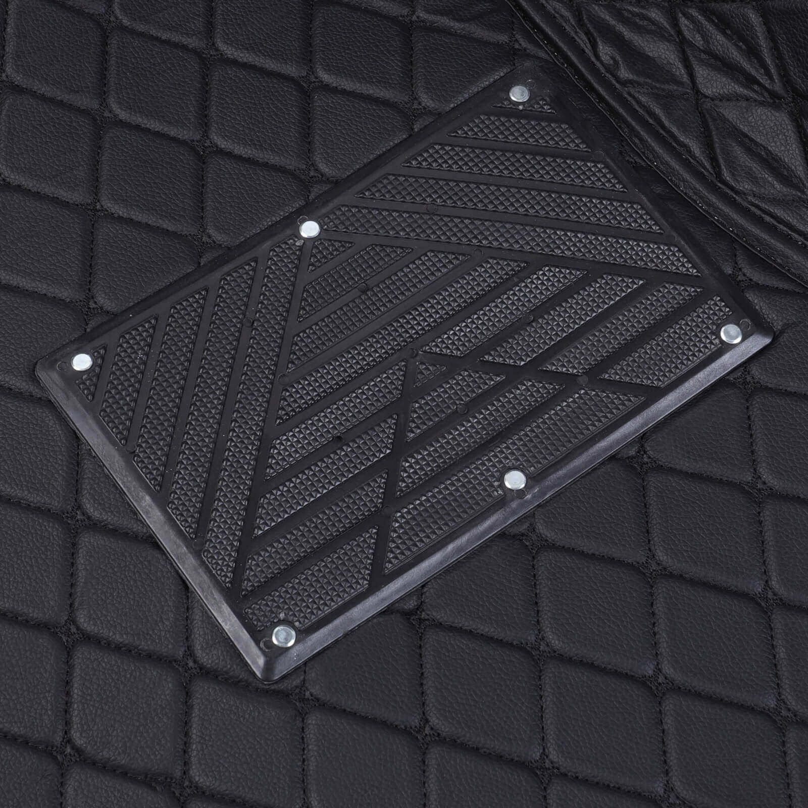 detail of Leather Car Floor Mat, Front Rear Liner Full Set Fit