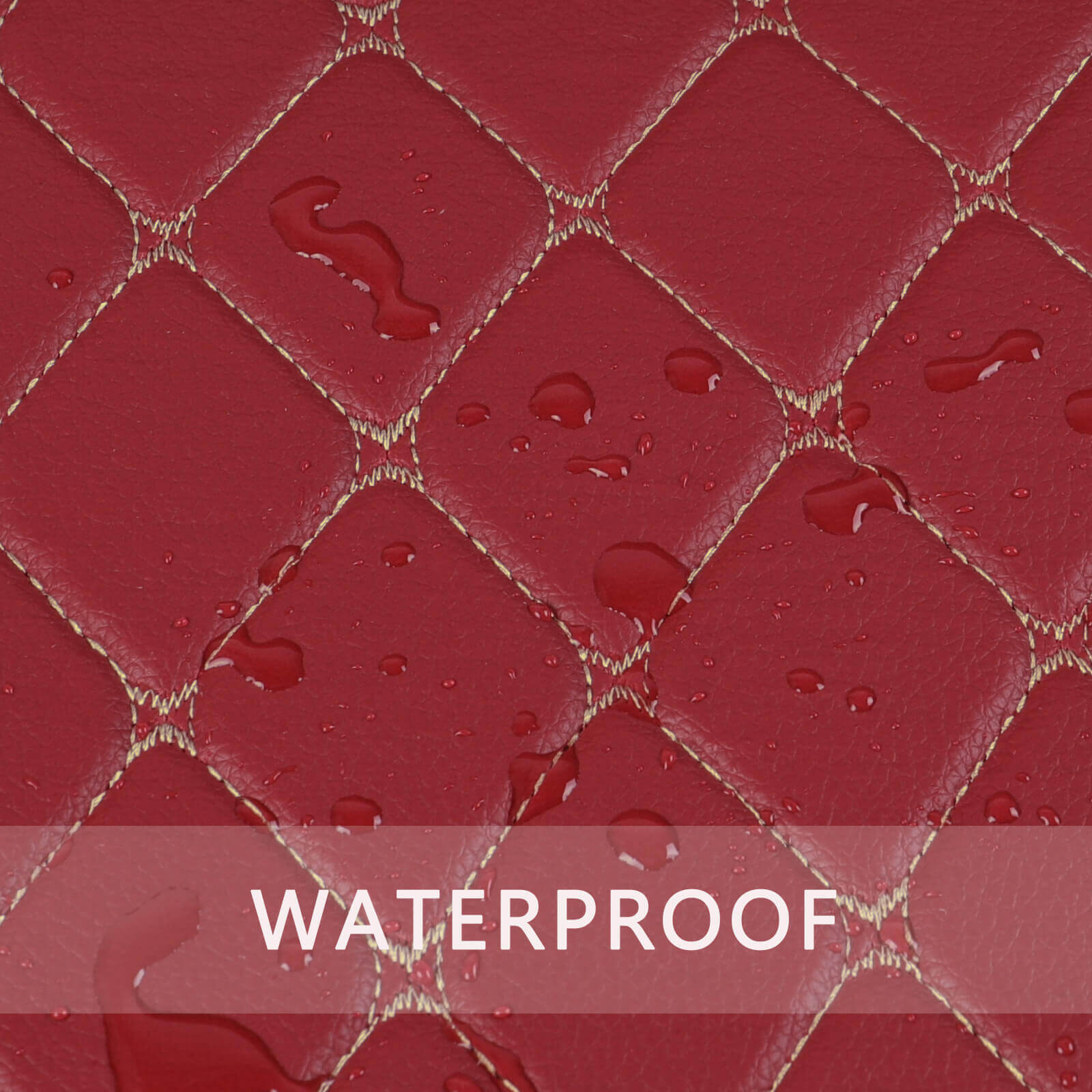 waterproof Leather Car Floor Mat, Front Rear Liner Full Set