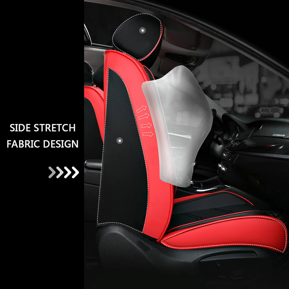 side design of Leather Car Seat Covers Full Set