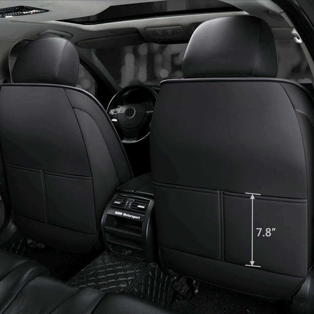 back of Leather Car Seat Covers Full Set