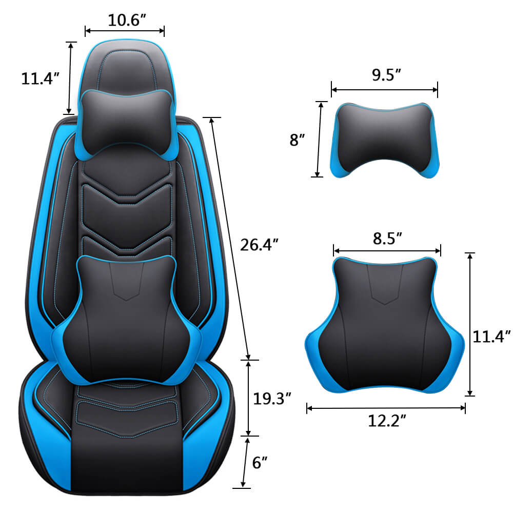 size of Leather Car Seat Covers Full Set