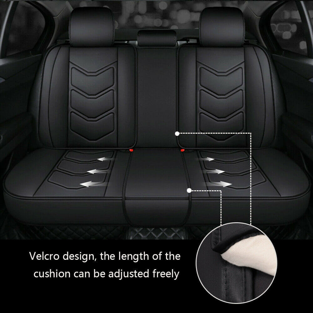 display of Leather Car Seat Covers Full Set