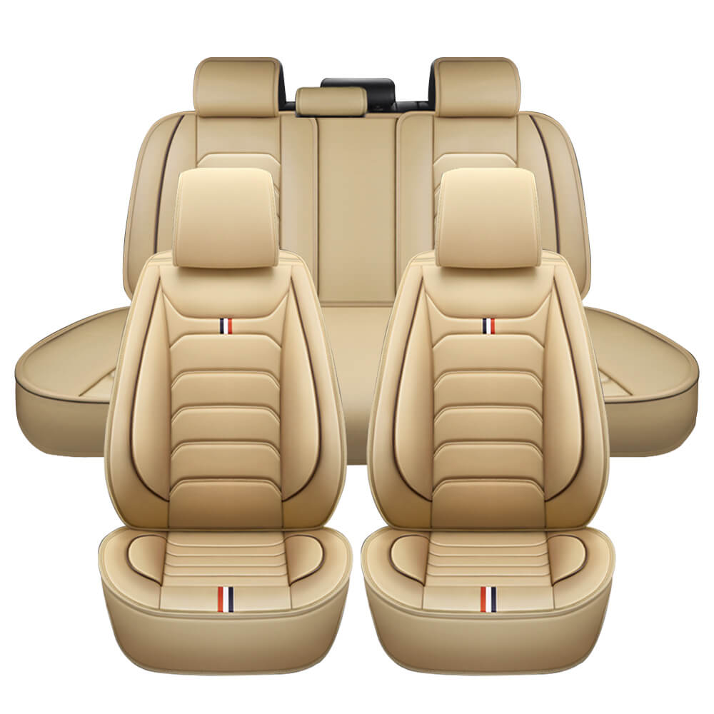Leather Seat Covers Universal Fit 5 Seats Car