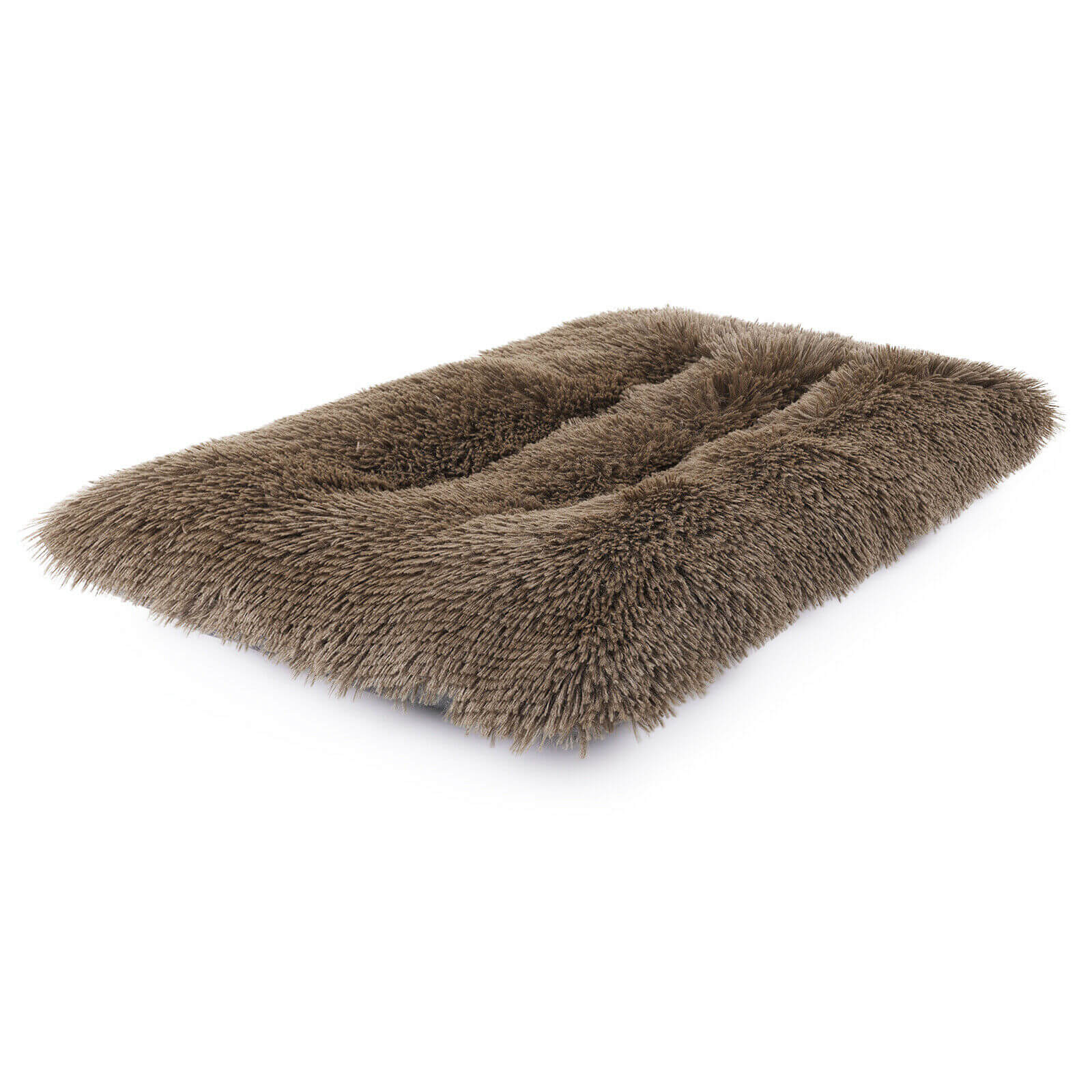 Khaki Long Plush Pet Bed