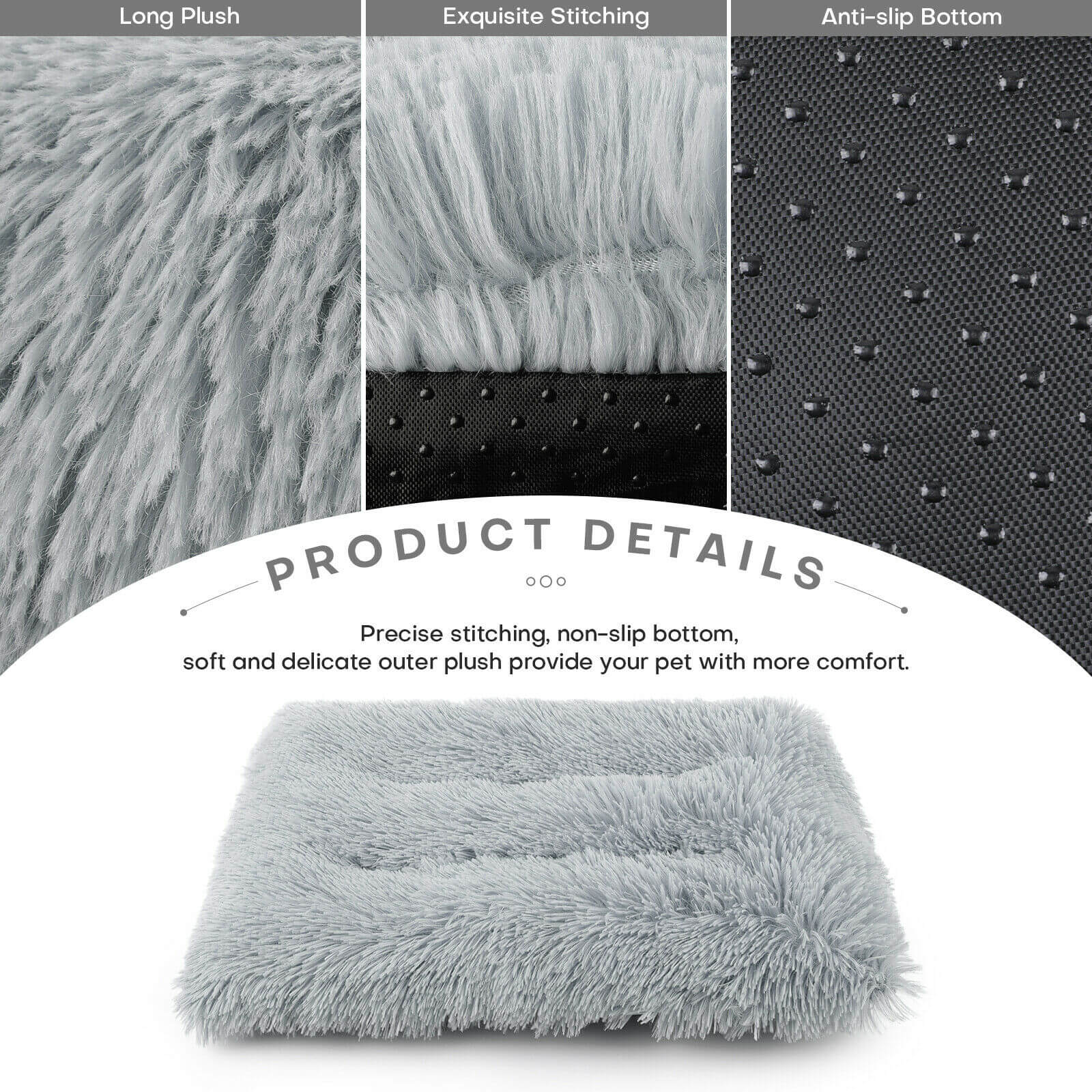 detail of Long Plush Pet Bed
