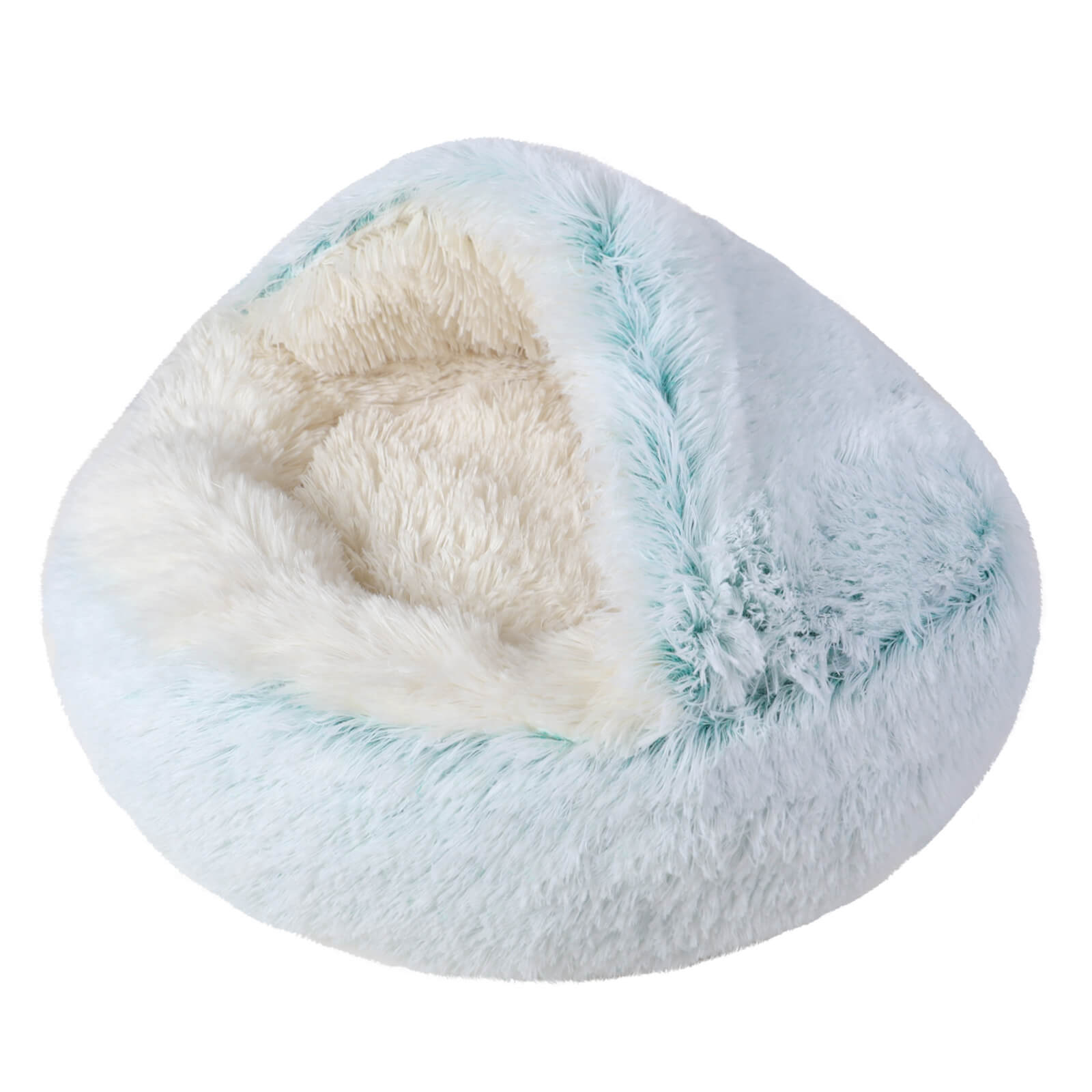 Long Plush Round Pet Cave Bed - BCBMALL