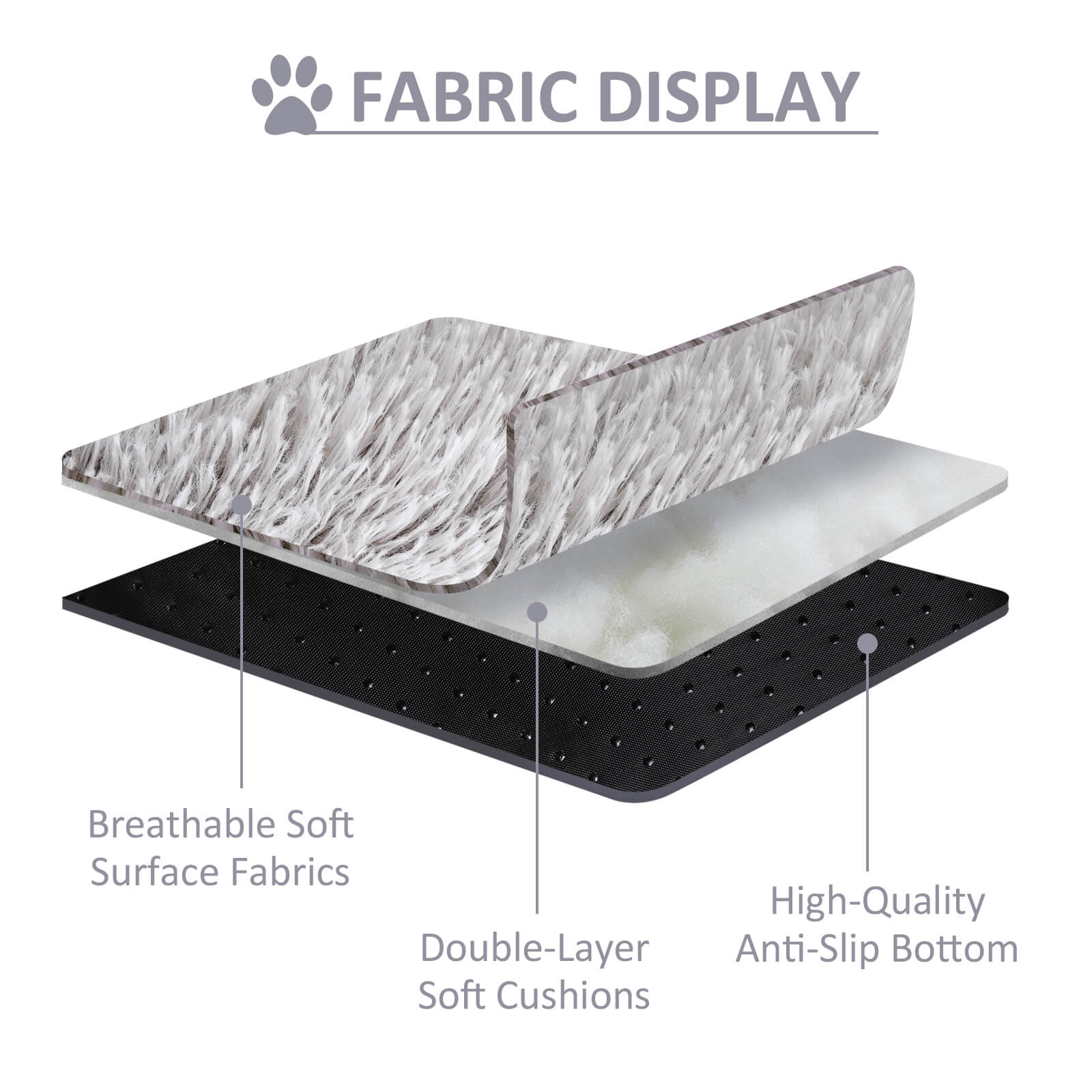 Long Plush Round Pet Cave Bed - BCBMALL