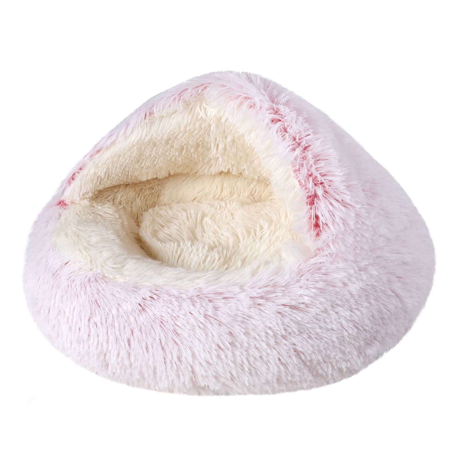 Long Plush Round Pet Cave Bed - BCBMALL