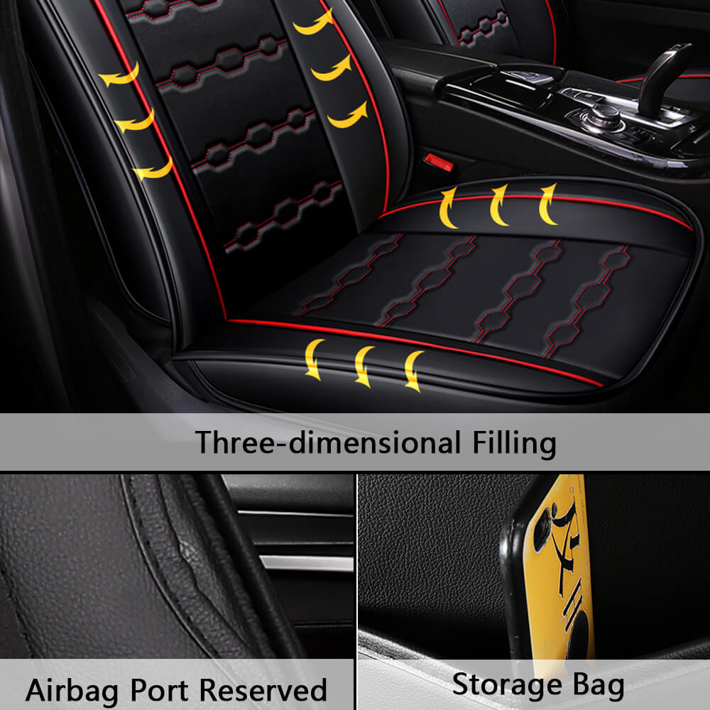 design of Luxury Leather Car Seat Cover Full Set