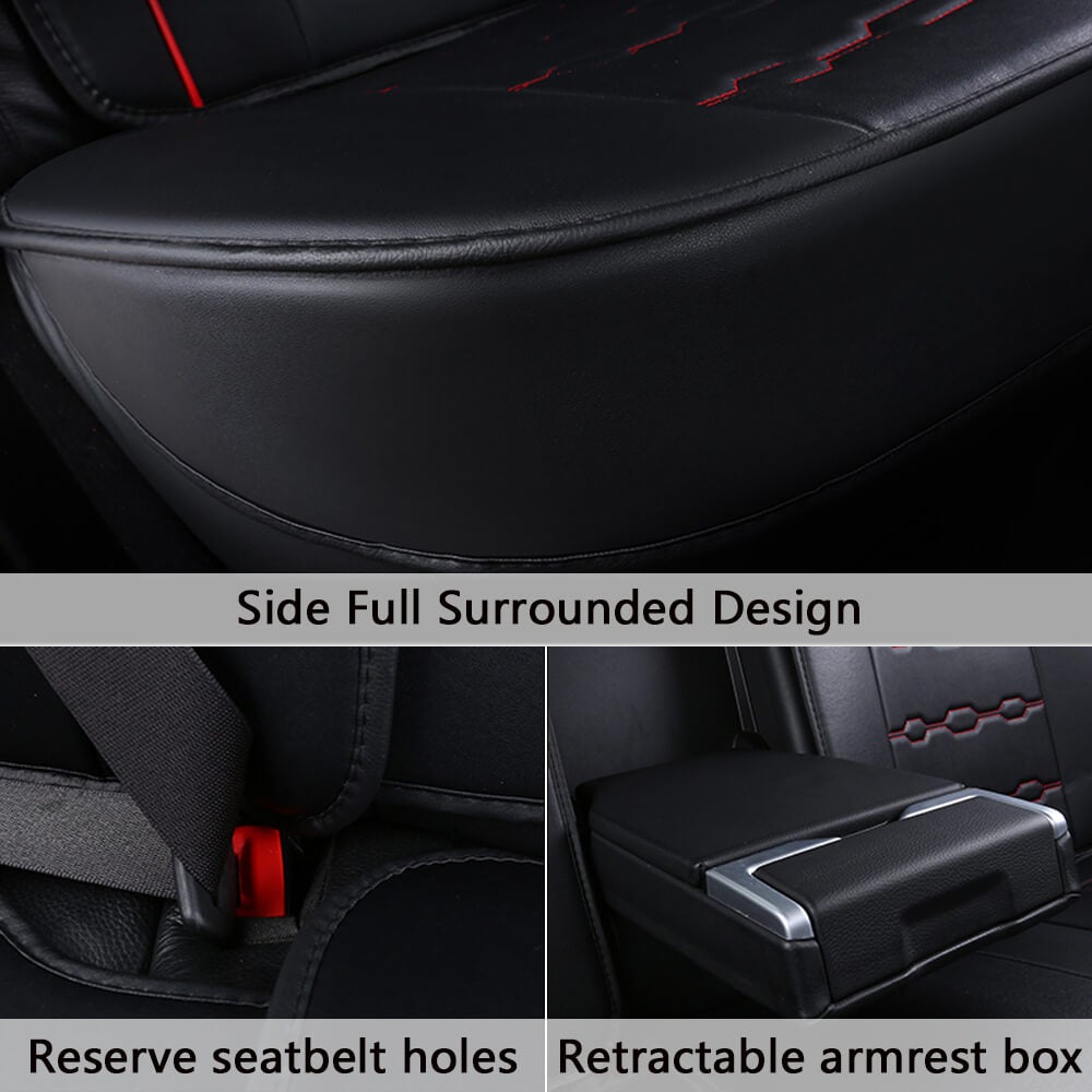 feature design of Luxury Leather Car Seat Cover Full Set