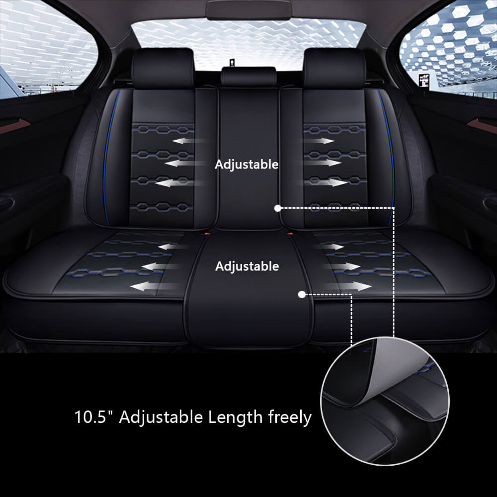 adjustable Luxury Leather Car Seat Cover Full Set