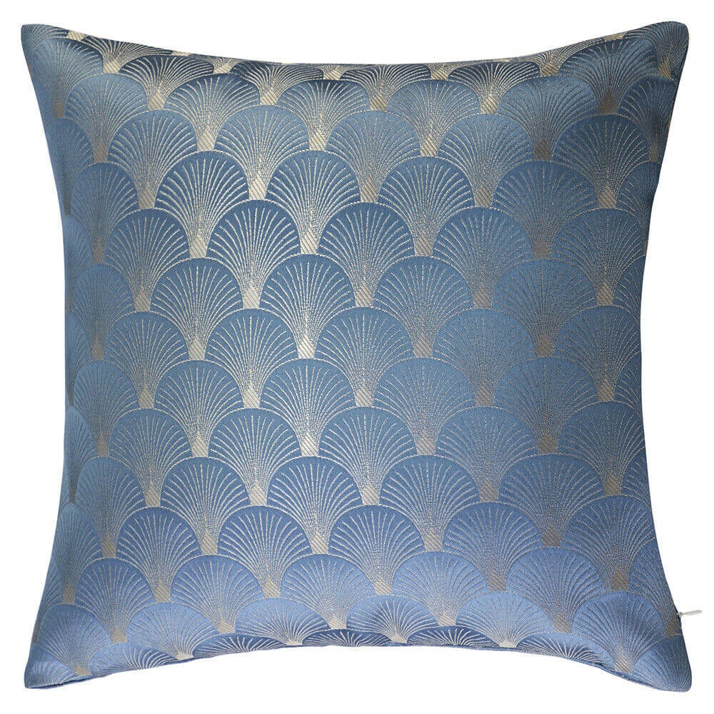 blue Luxury Reversible Throw Pillow Cover