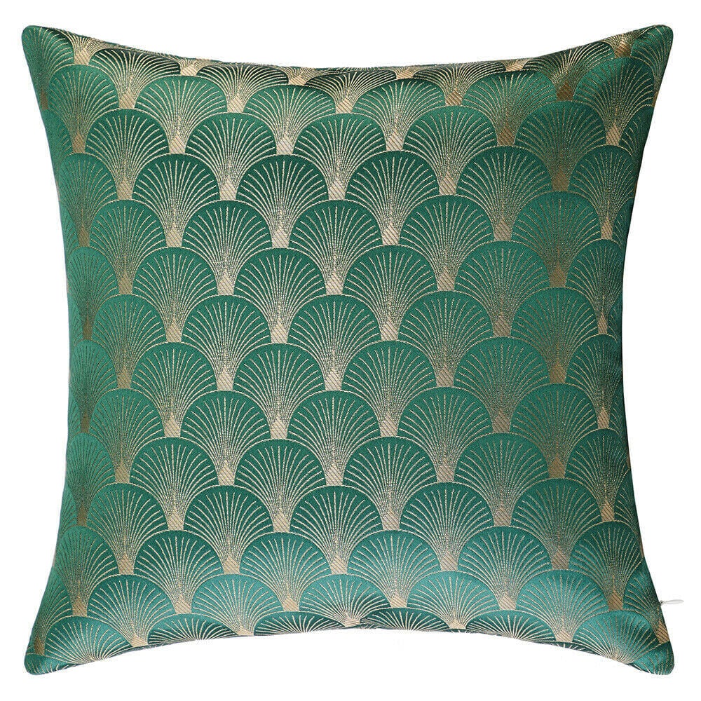 green Luxury Reversible Throw Pillow Cover