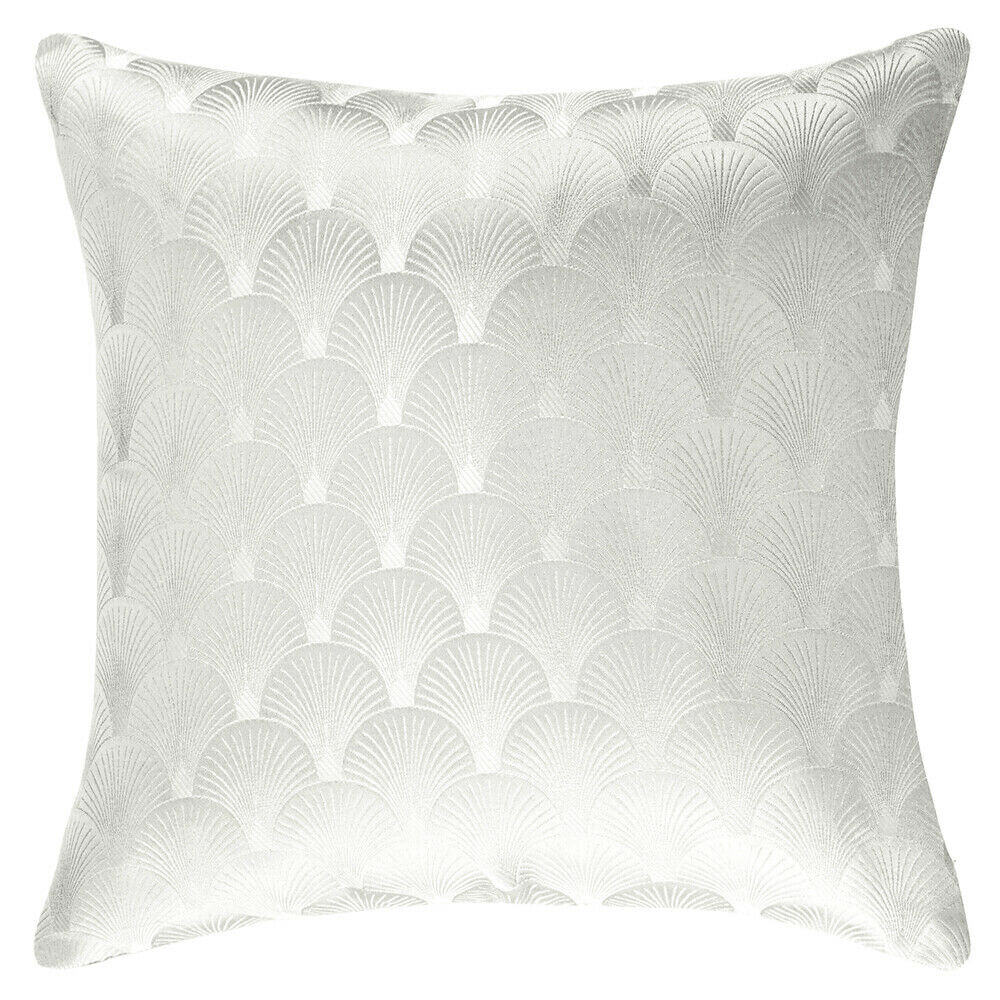 white Luxury Reversible Throw Pillow Cover