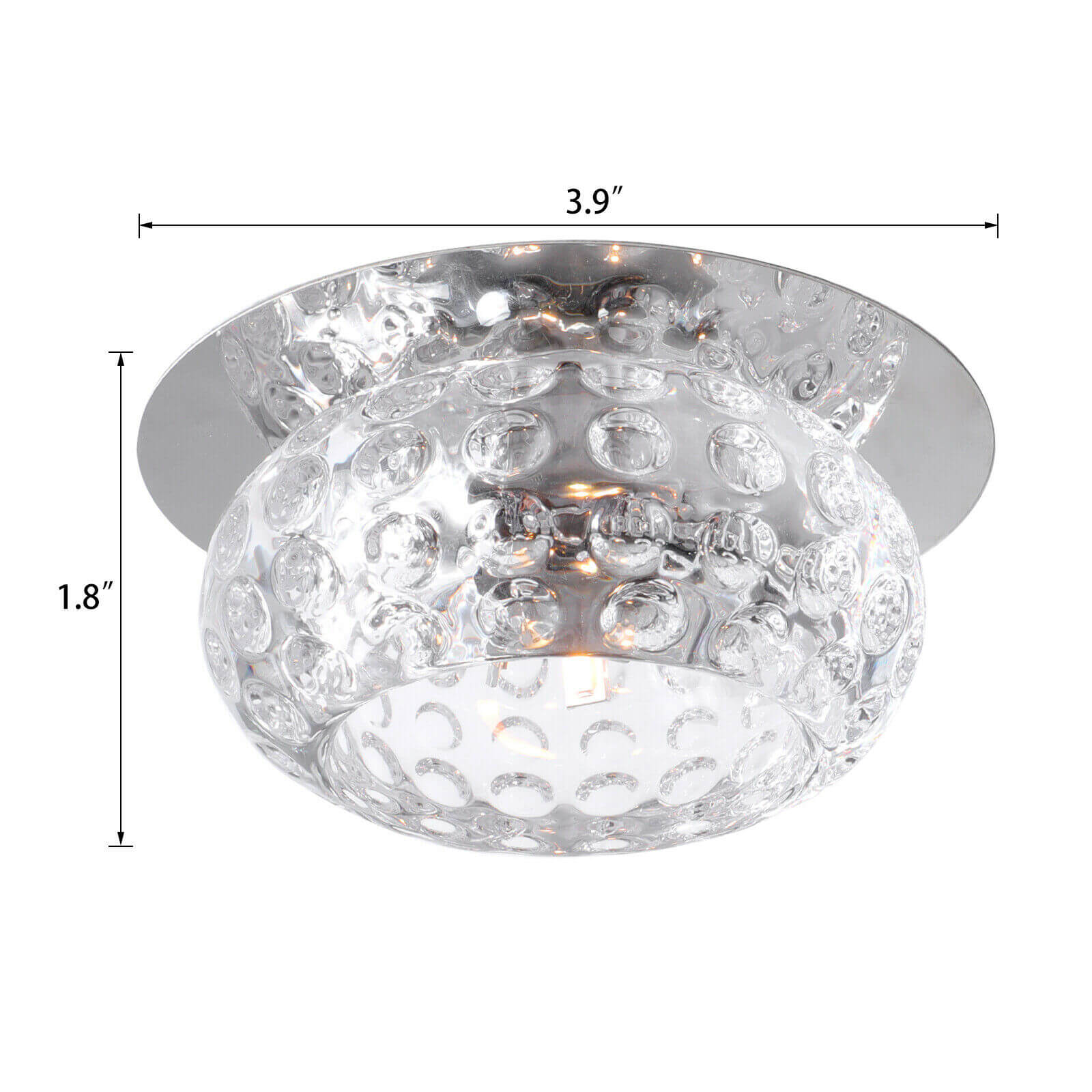 Modern Crystal Ceiling Light round size
