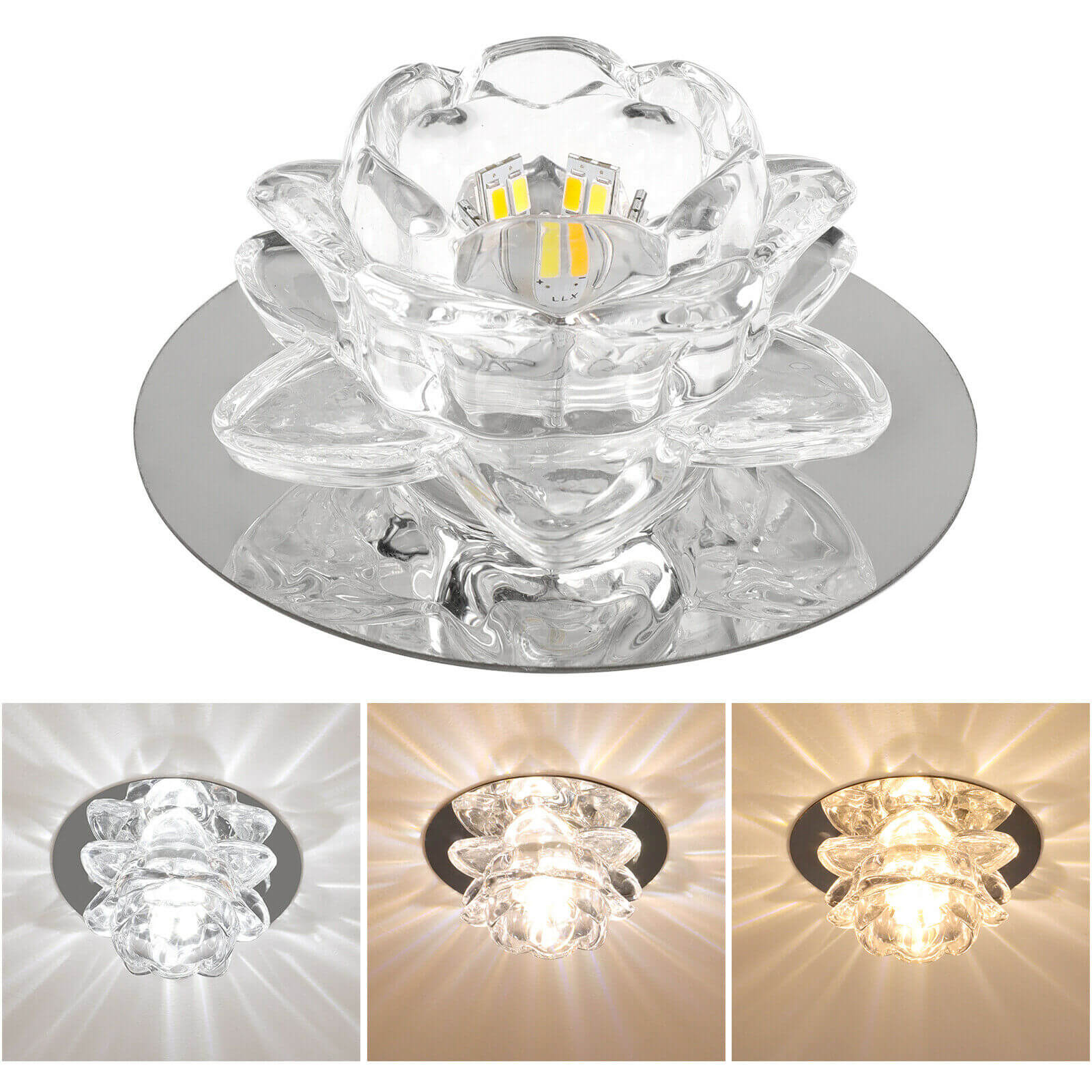 Modern Crystal Ceiling Light flower